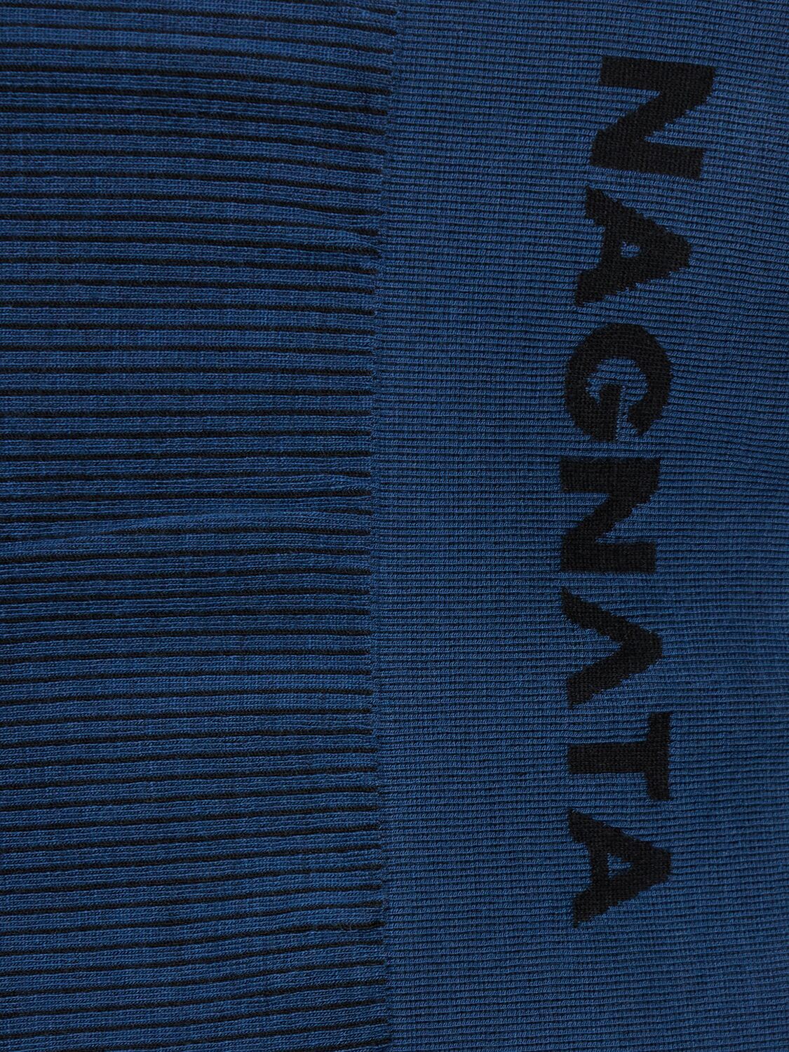 Shop Nagnata Demi Wool Blend Leggings In Ocean Blue