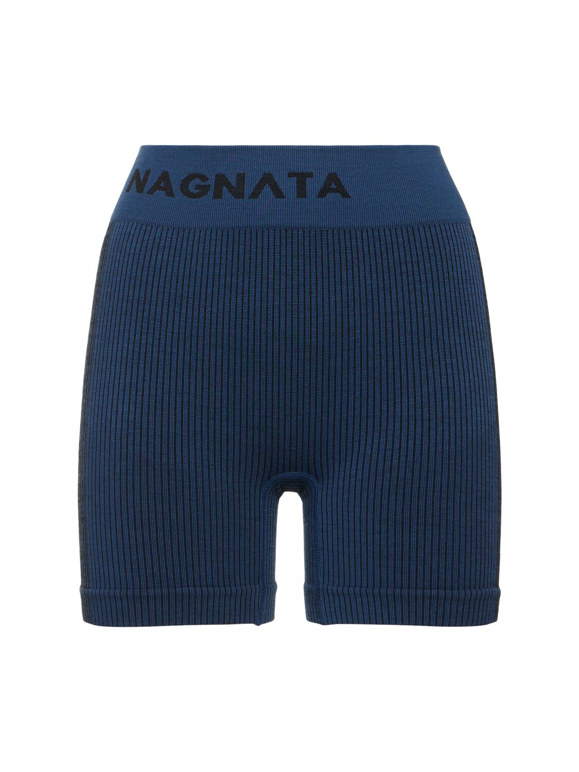 Nagnata Ballet Wool Blend Mini Shorts In Ocean Blue