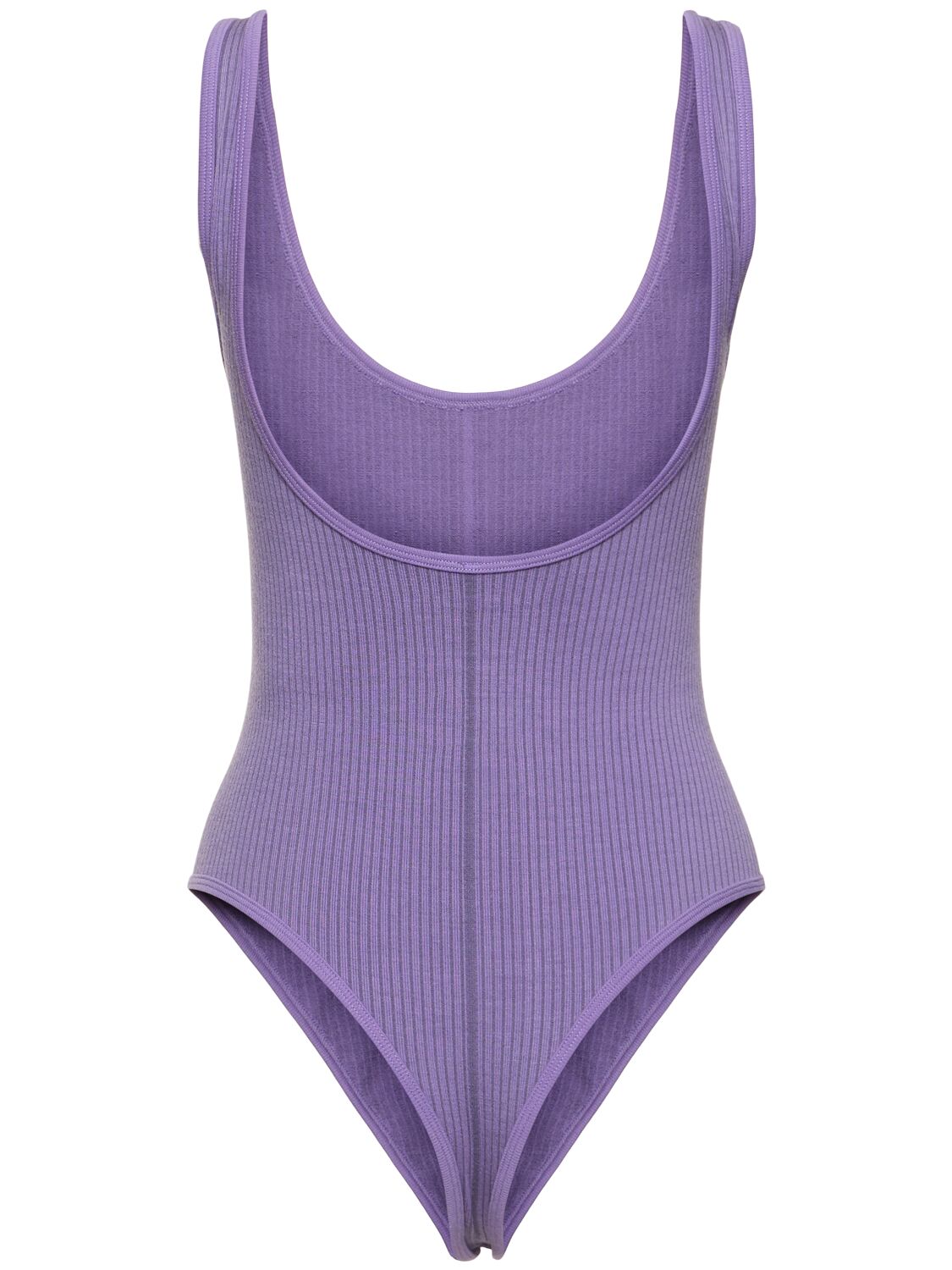 Shop Nagnata Ballet Wool Blend Bodysuit In Iris