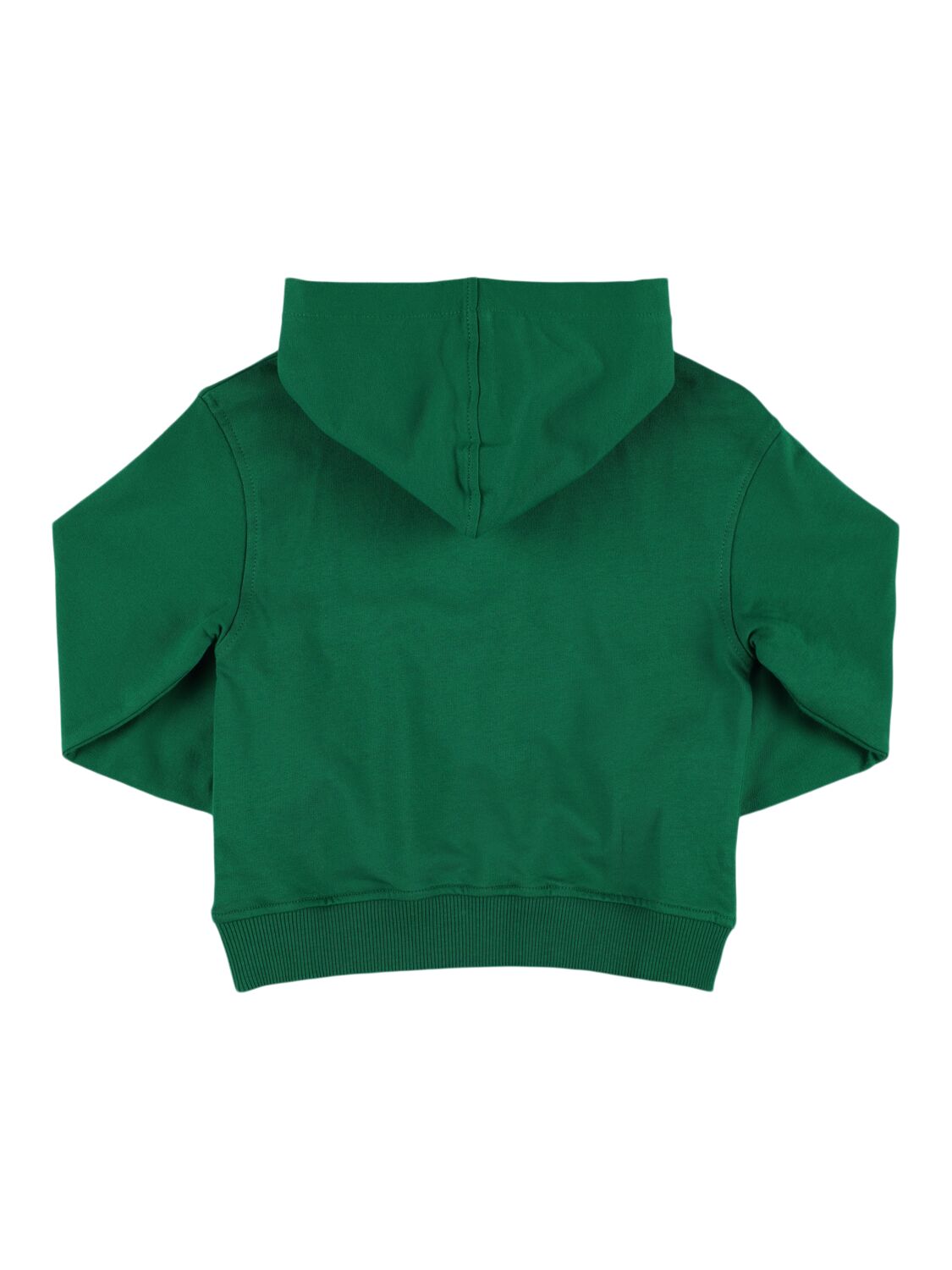 Shop Moschino Cotton Sweatshirt Hoodie In Green