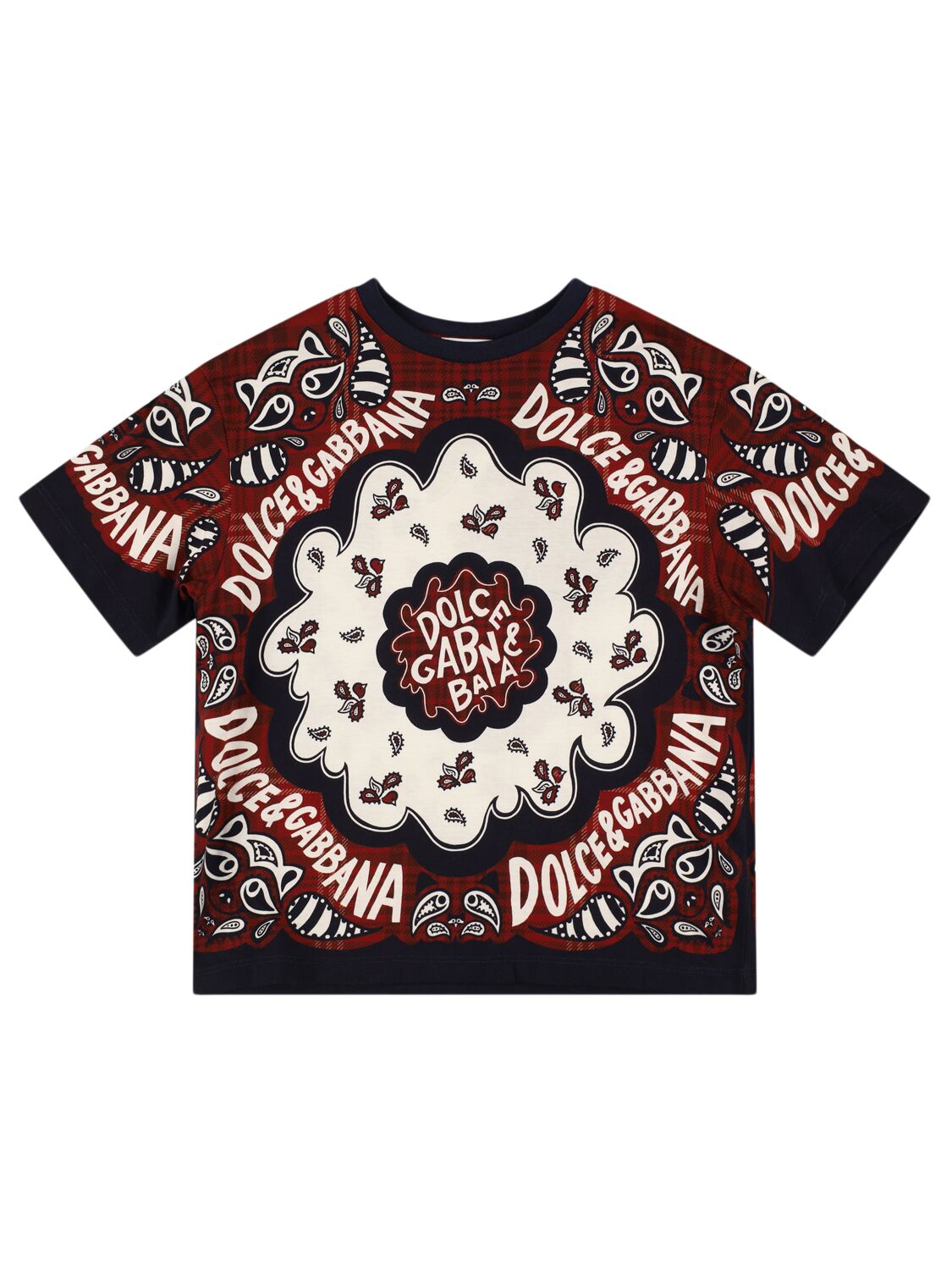 Dolce & Gabbana Printed Cotton Jersey T-shirt In Multicolor