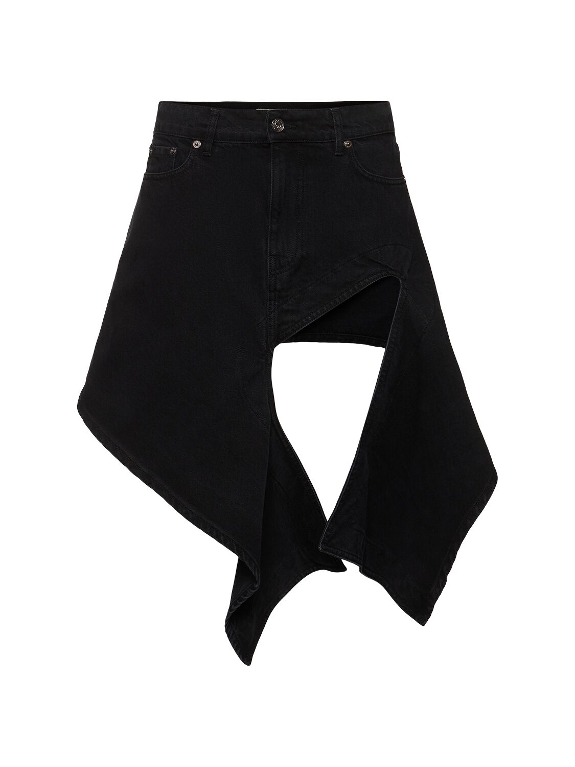 Y/PROJECT ASYMMETRIC DENIM MINI SKIRT 