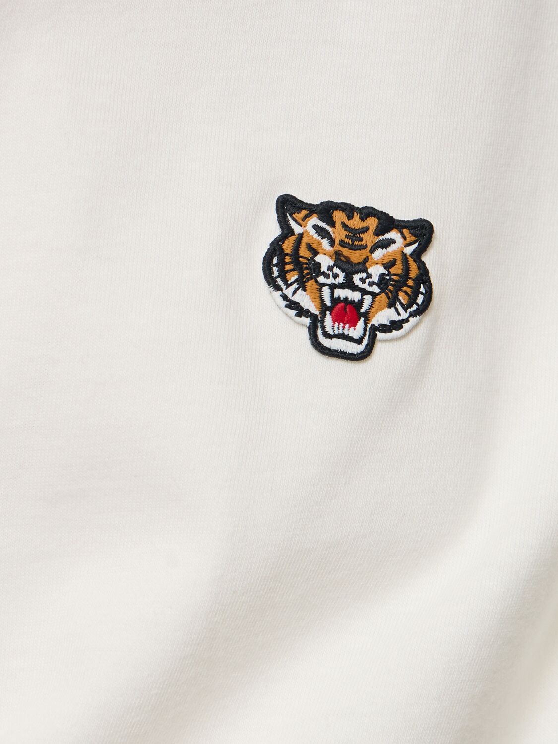 Shop Kenzo Lucky Tiger Cotton T-shirt In Off White