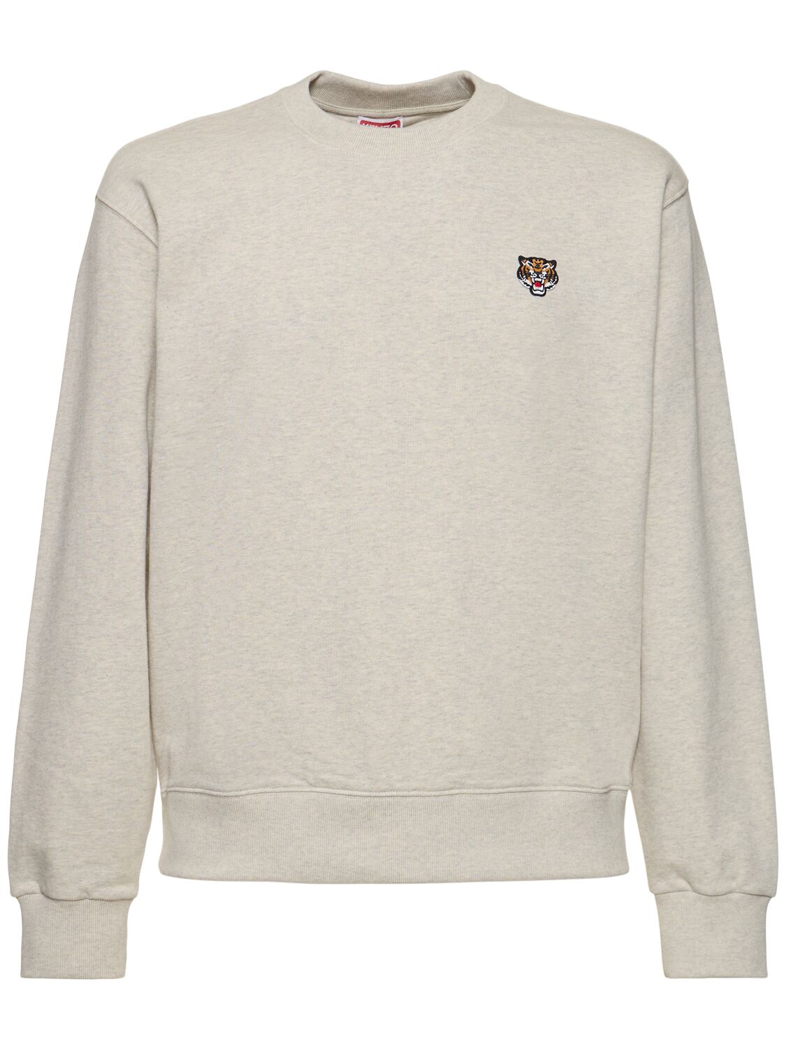 Kenzo Lucky Tiger Cotton Sweatshirt In Gray