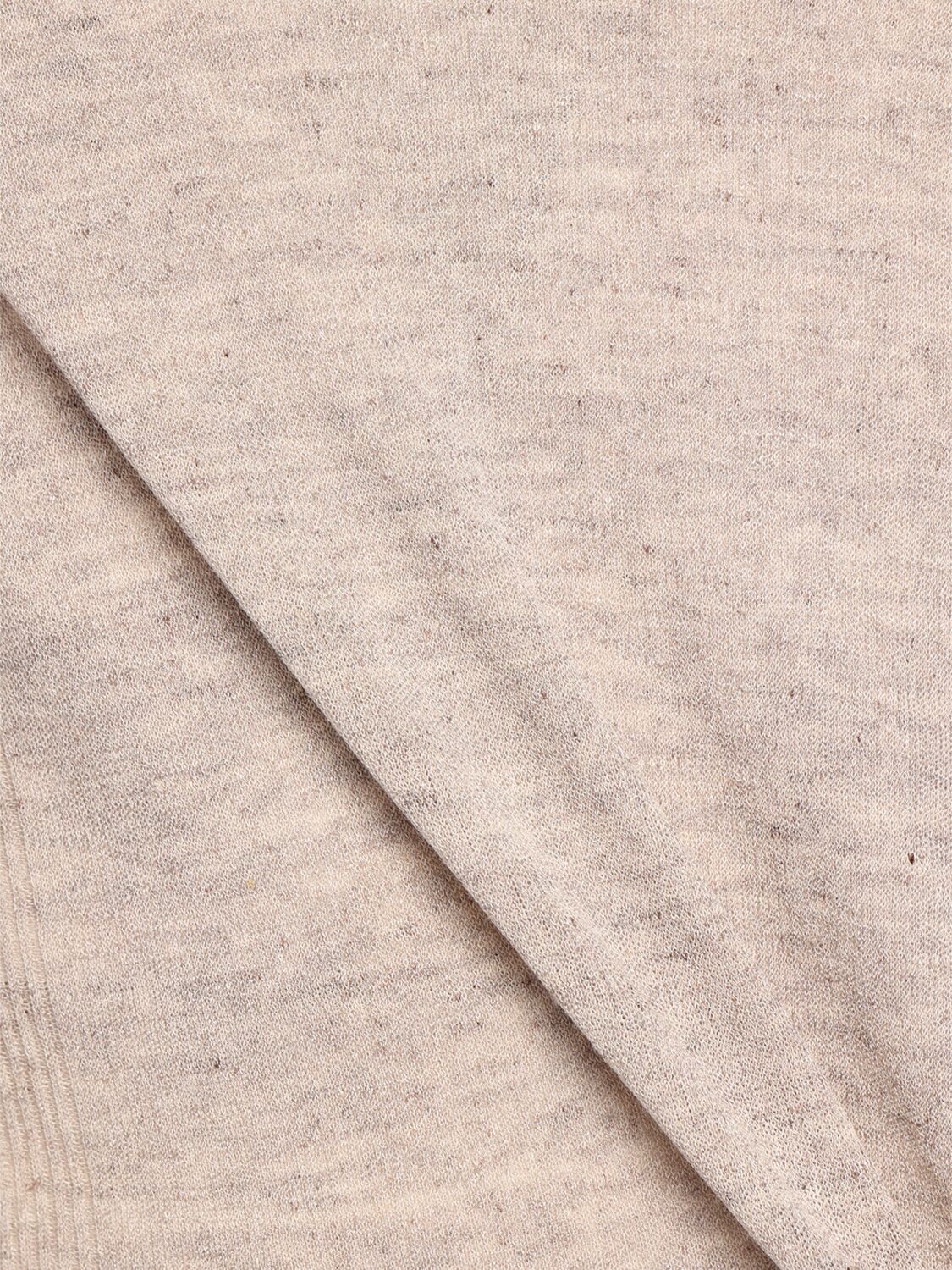 The Row Reggie Linen & Viscose Polo Top In Light Pebble