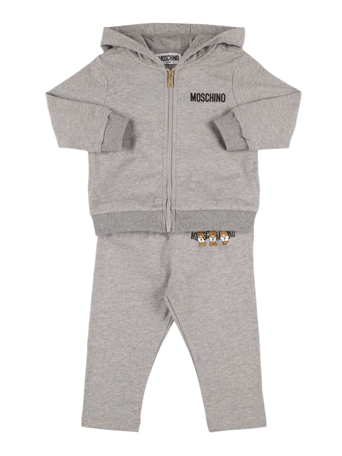 Moschino Cotton Sweatshirt & Sweatpants In Grey