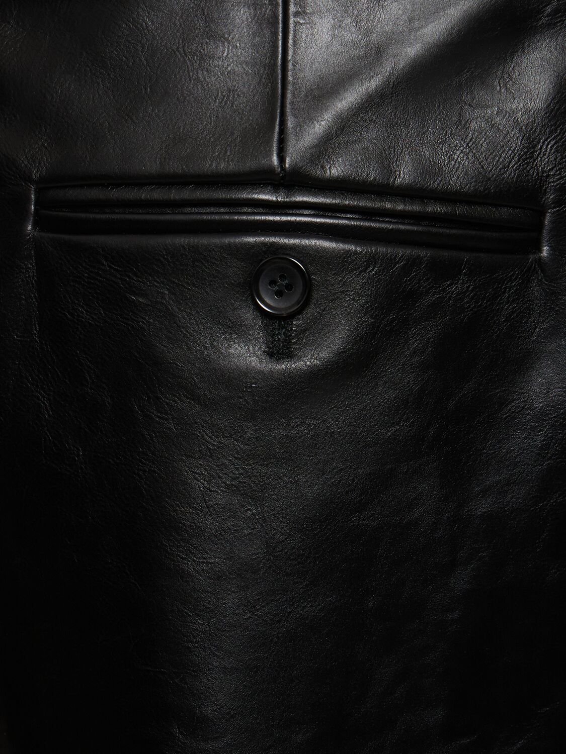 Shop Bally Leather Pants In Black