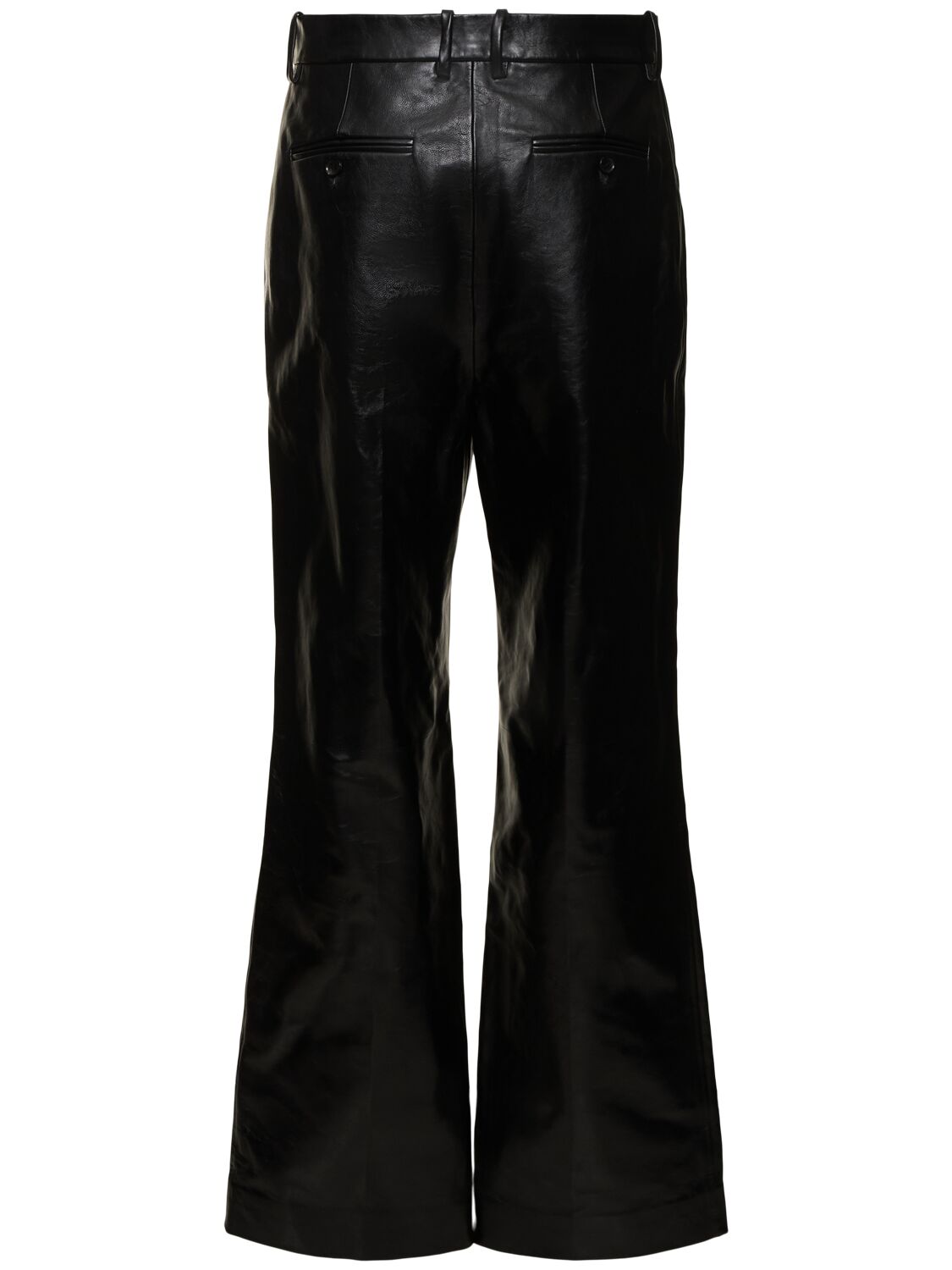 Shop Bally Leather Pants In Black