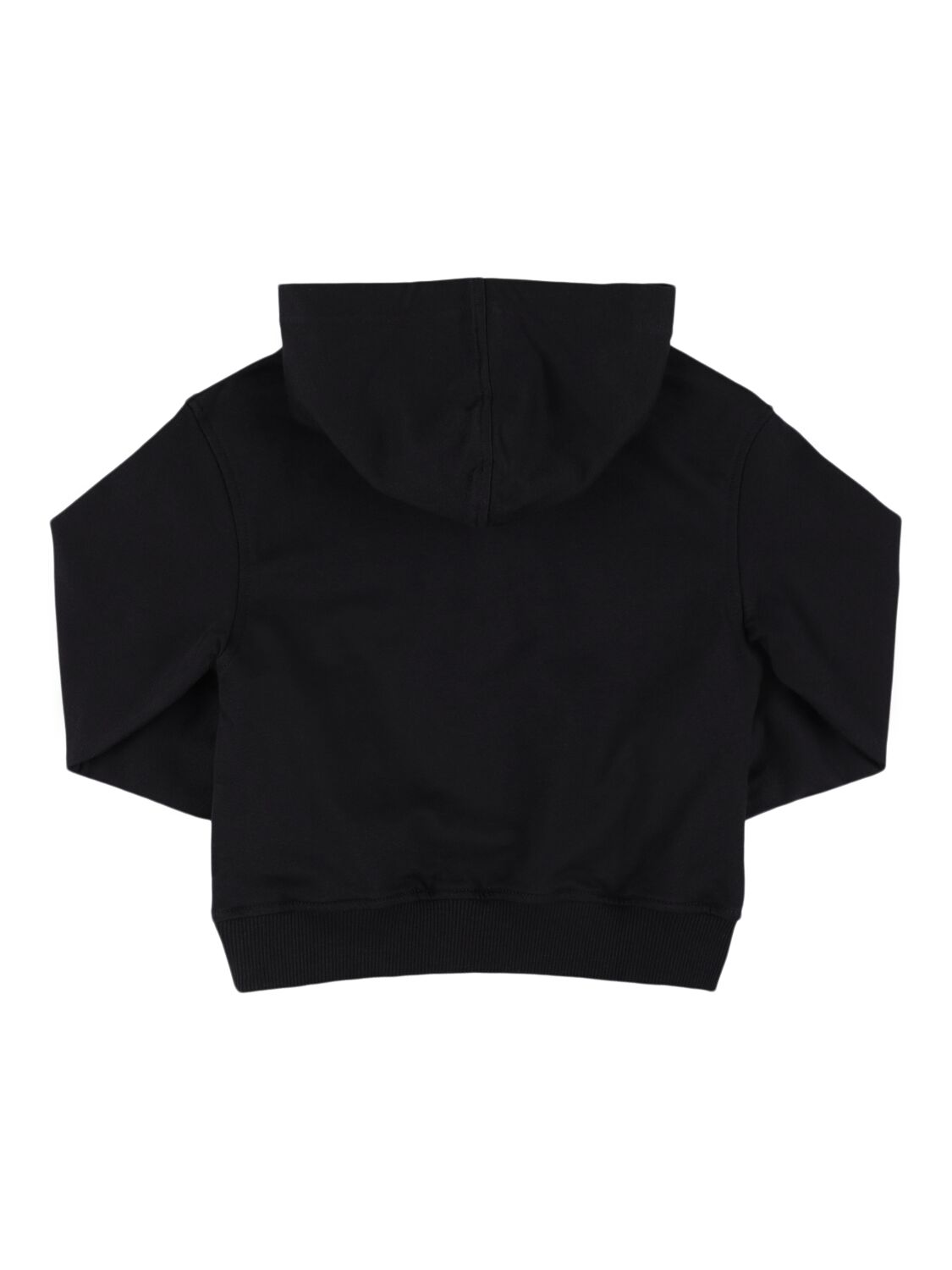 Shop Moschino Cotton Sweatshirt Hoodie In Black