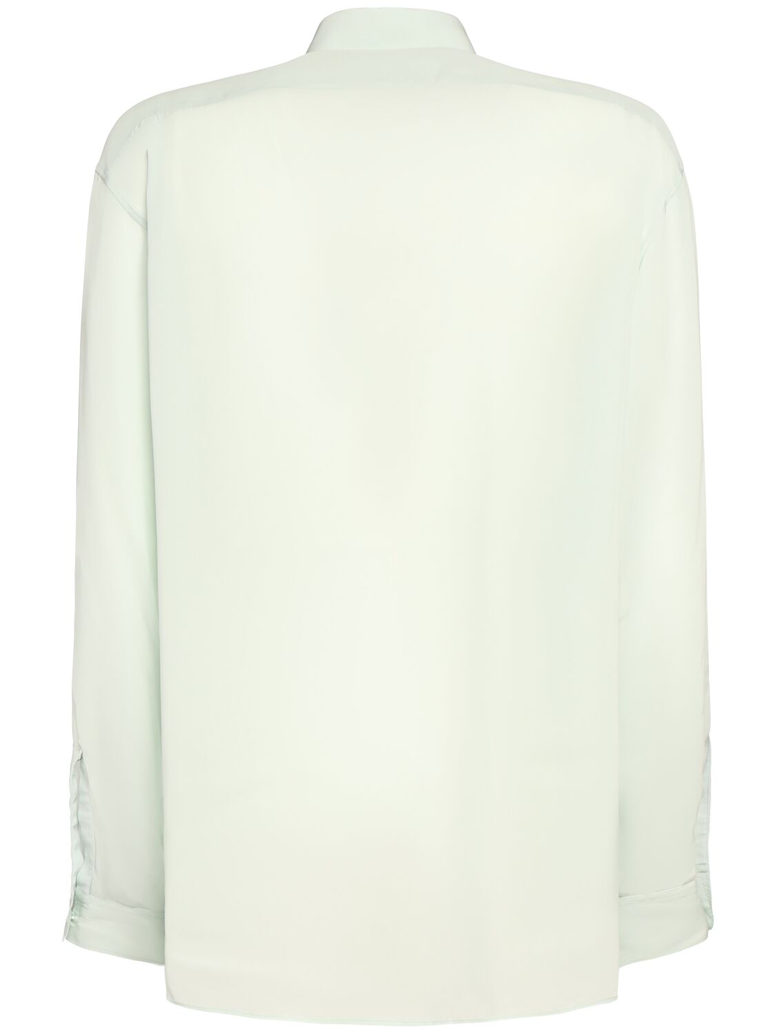 The Row Bresson Cupro Shirt In Light Sage