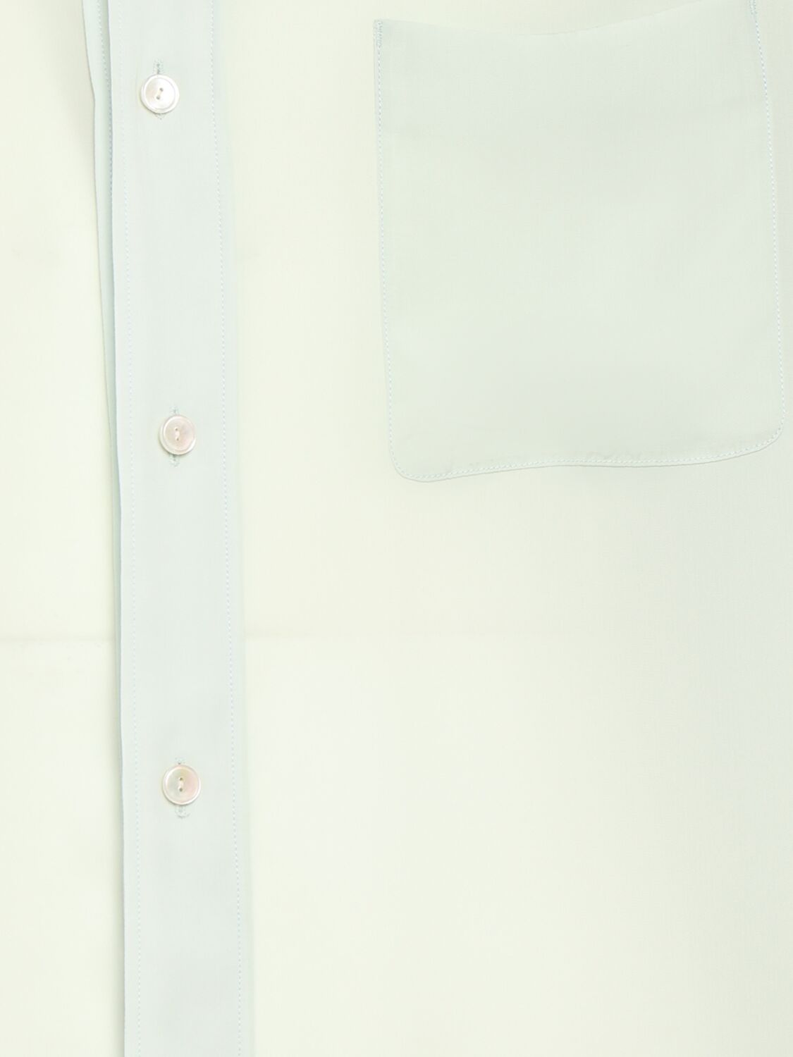 The Row Bresson Cupro Shirt In Light Sage