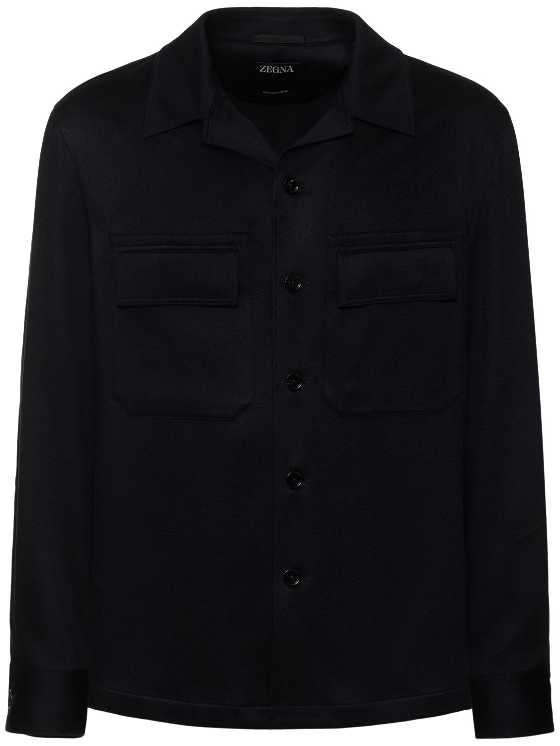 Zegna Cashmere Leisure Overshirt In Blue