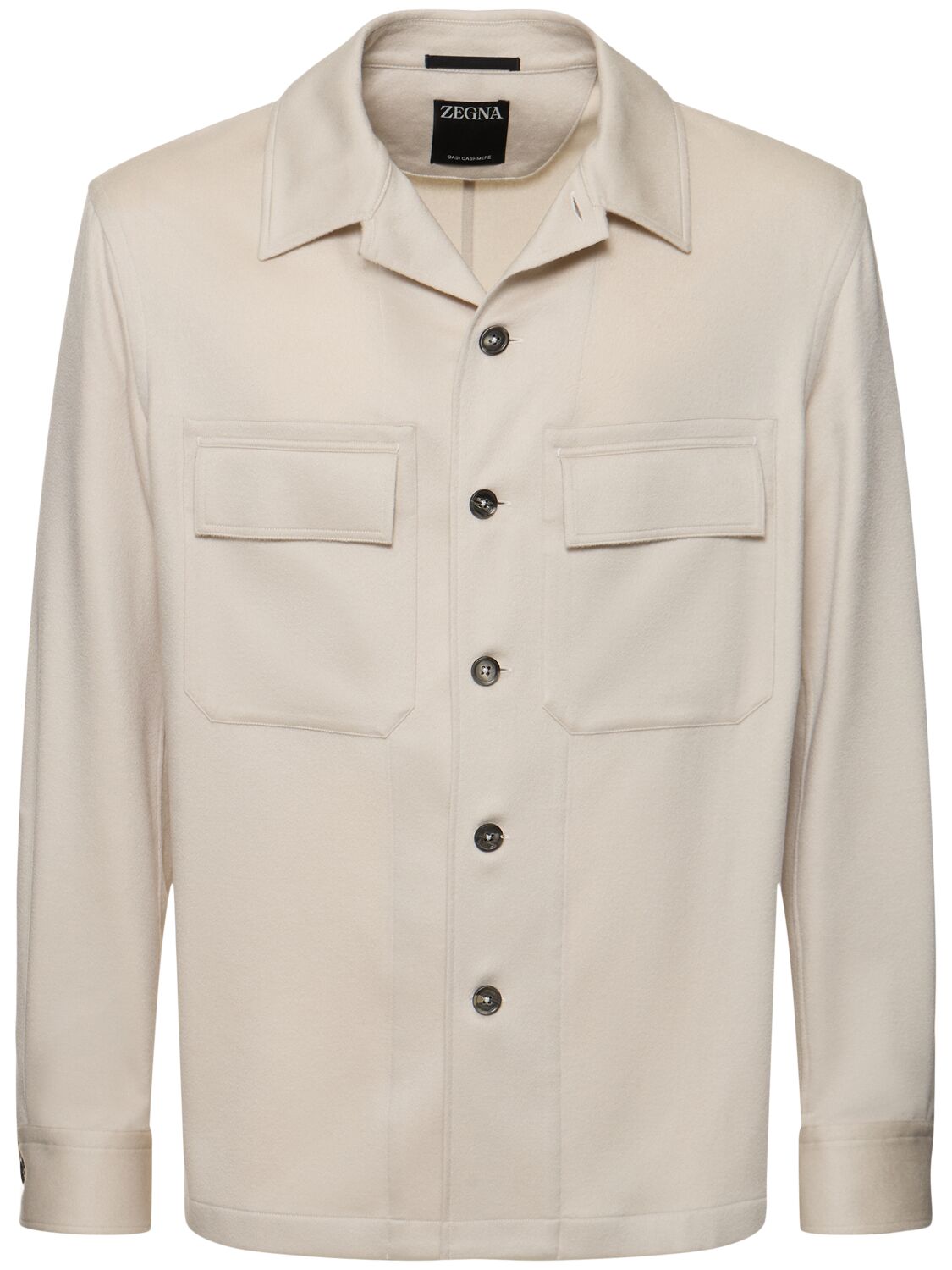 Zegna Cashmere Leisure Overshirt In White