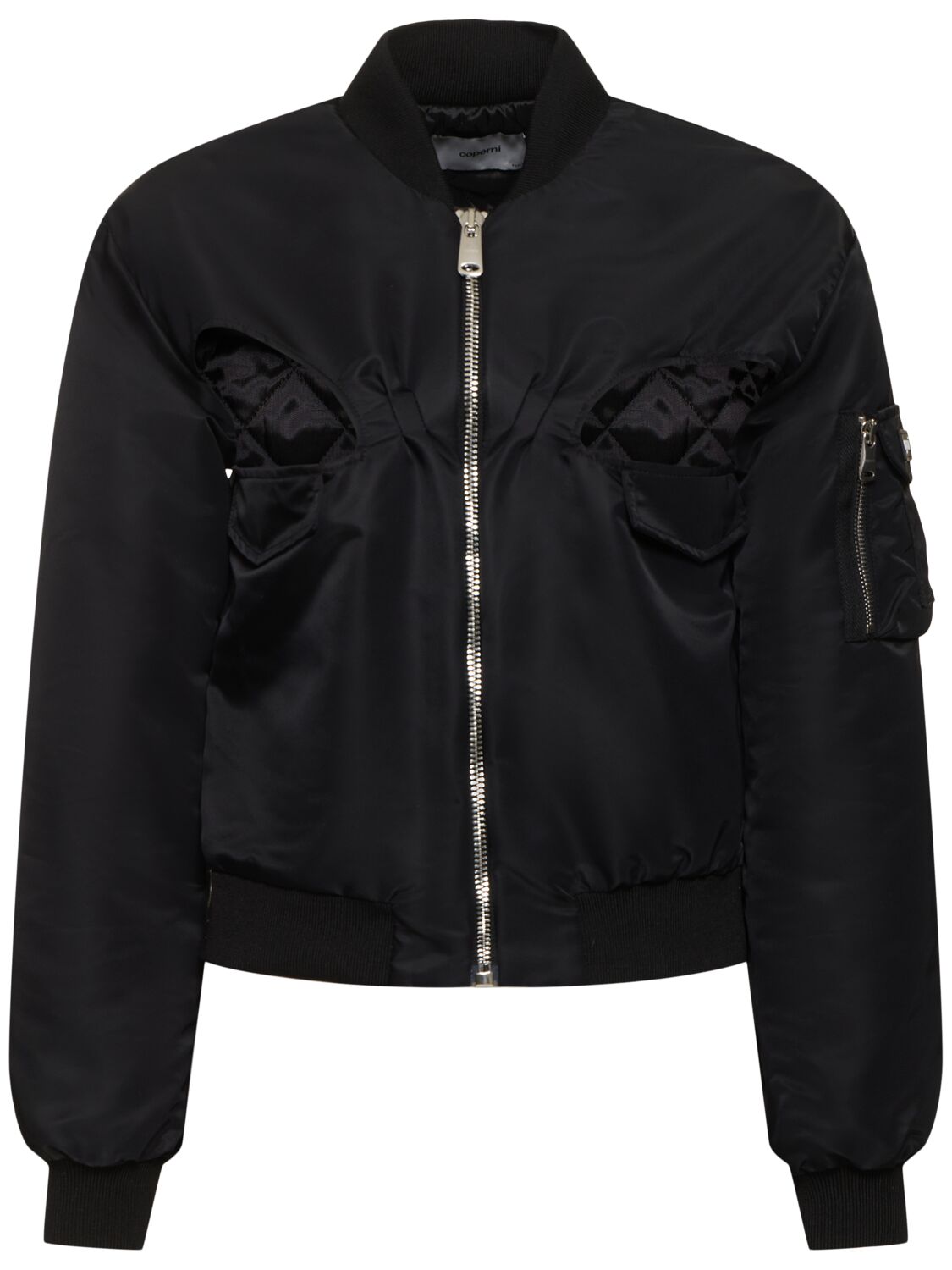 Shop Coperni Cutout Bomber Jacket In Black