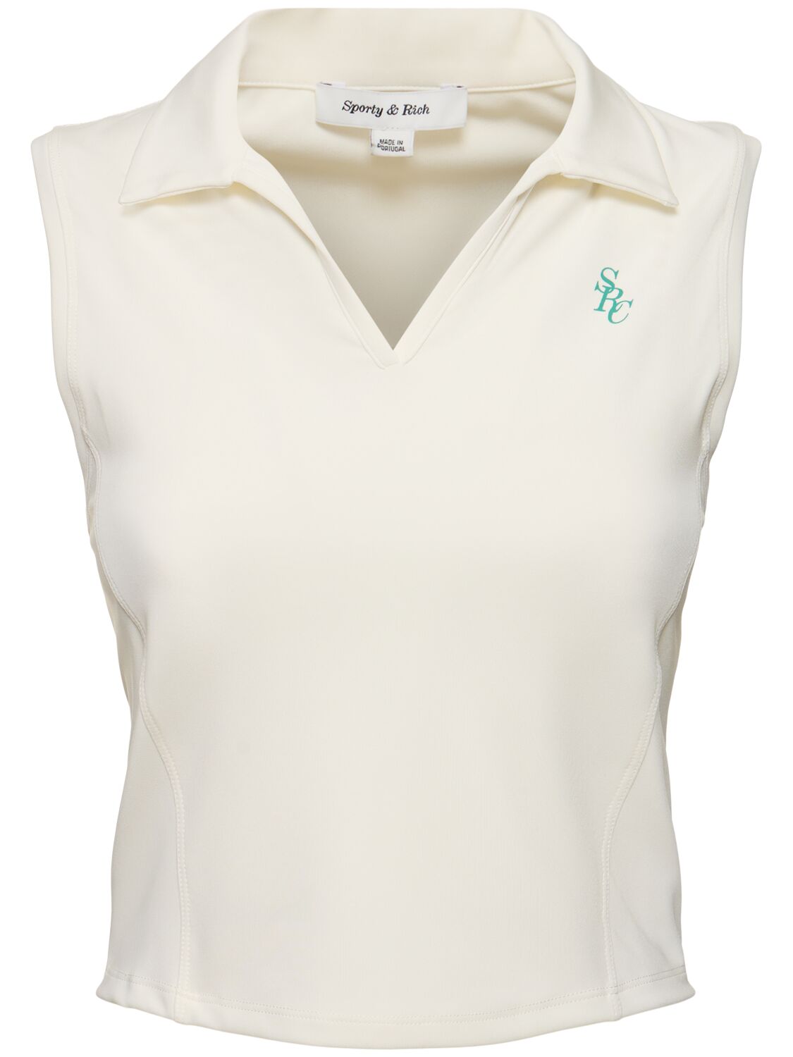 Sporty And Rich Src Sports Polo Vest Tank Top In Neutral