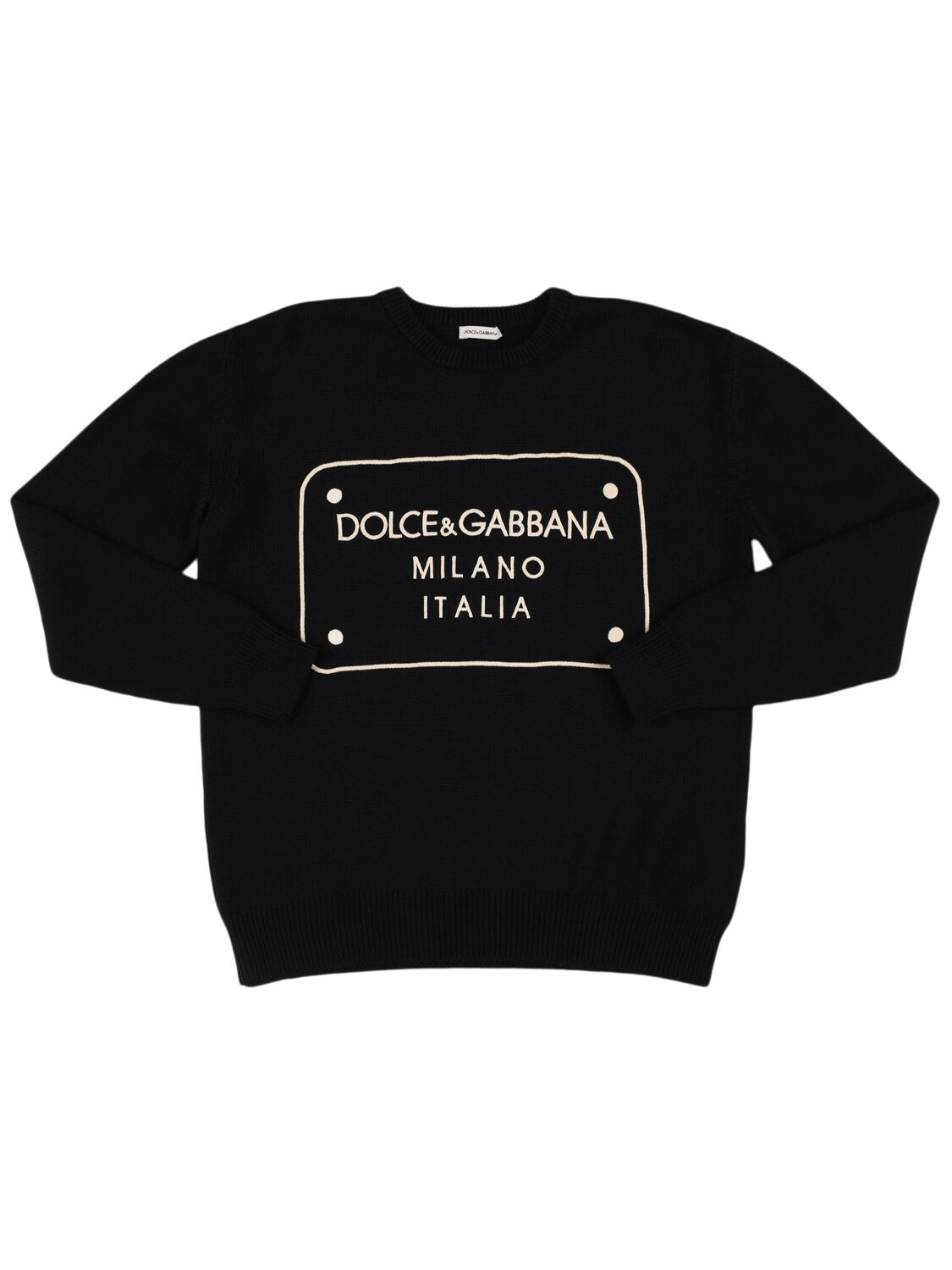 Dolce & Gabbana Wool Knit Jumper In Black