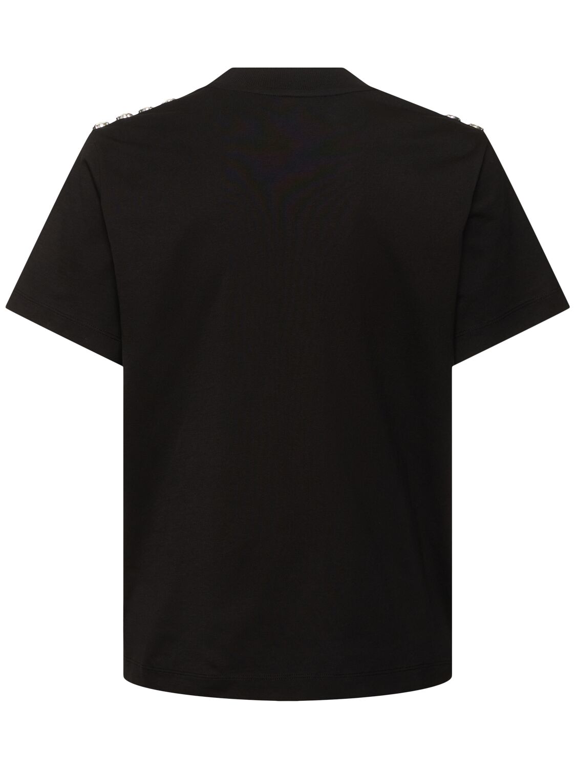 Shop Des Phemmes Embellished Jersey T-shirt In Black