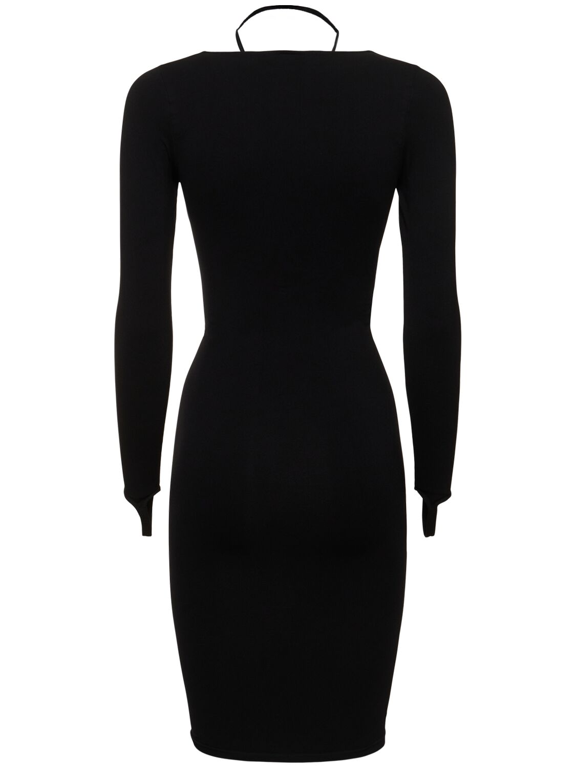 Shop Andreädamo Sculpting Jersey Midi Dress In Black