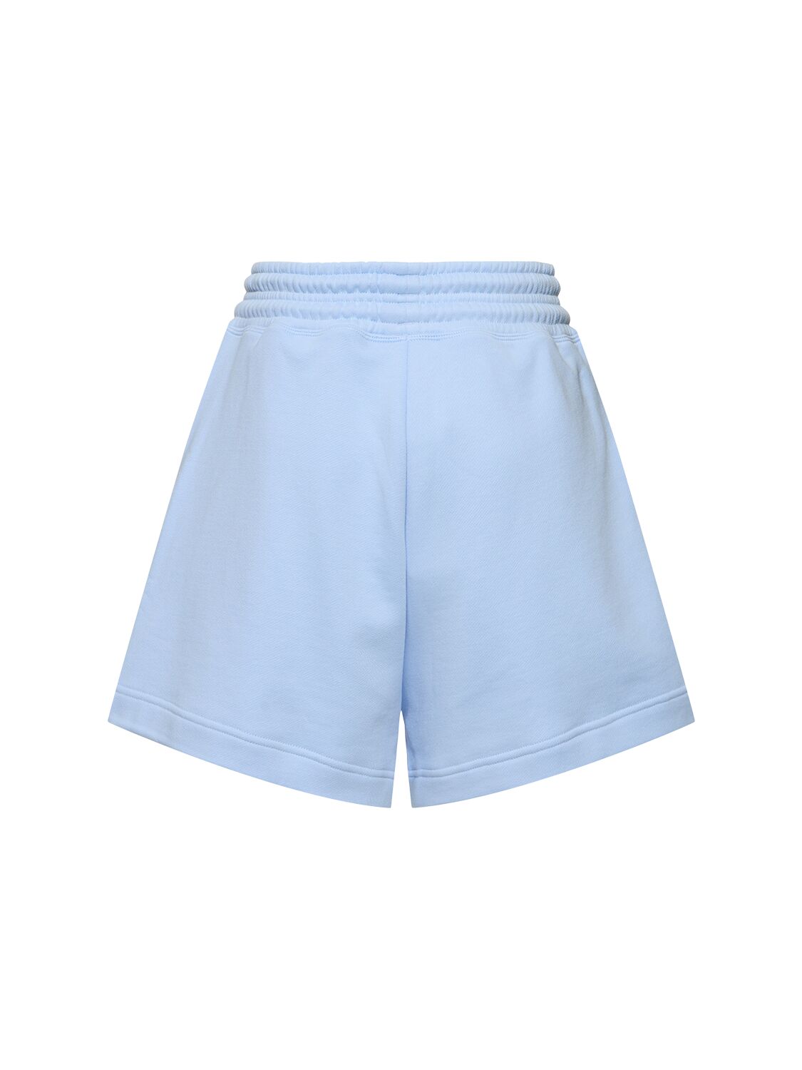 Shop Adidas By Stella Mccartney Asmc High Waist Terry Shorts In Light Blue