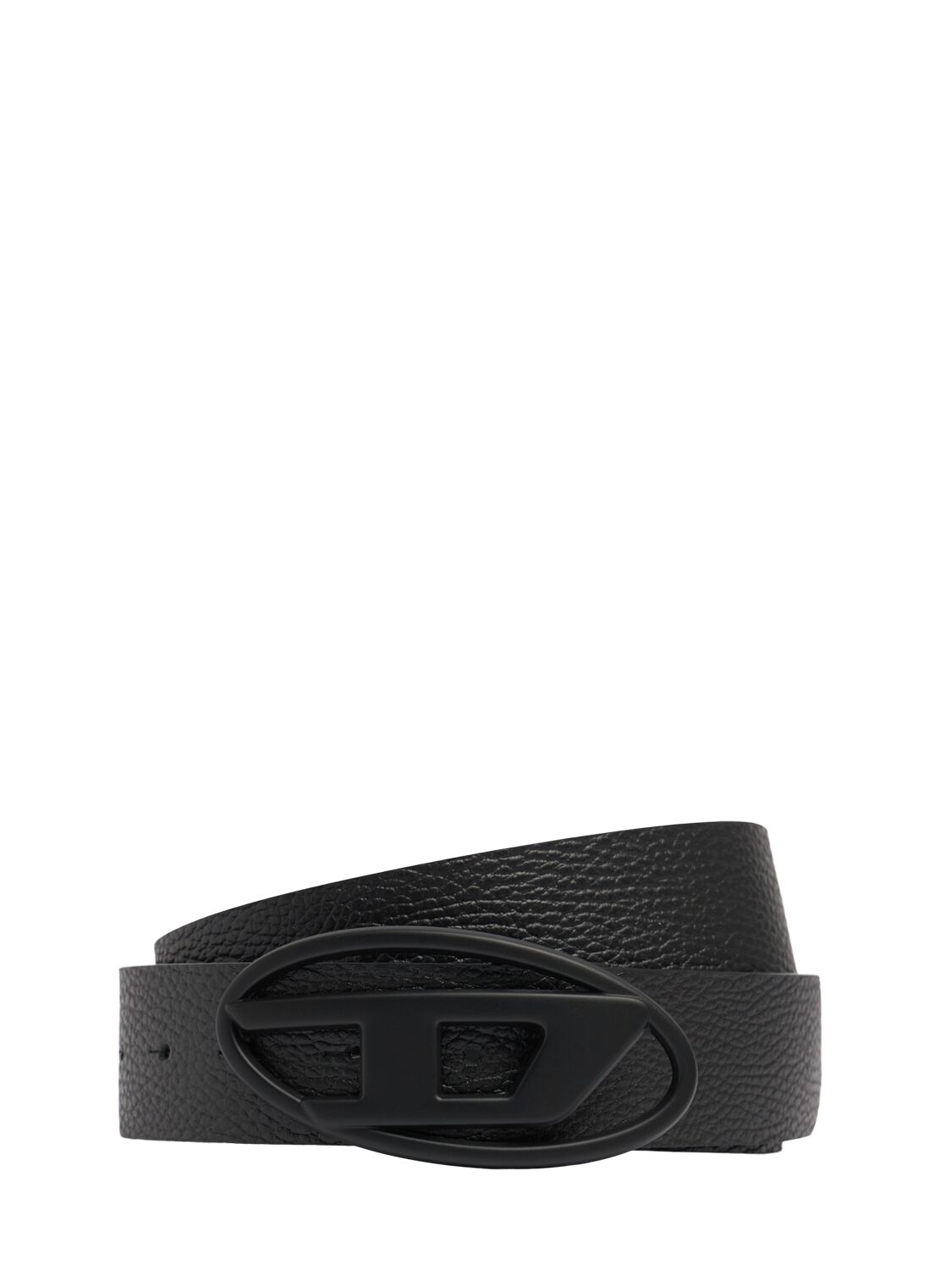 Shop Diesel 4cm B-1dr Reversible Buckle Leather Belt In Black