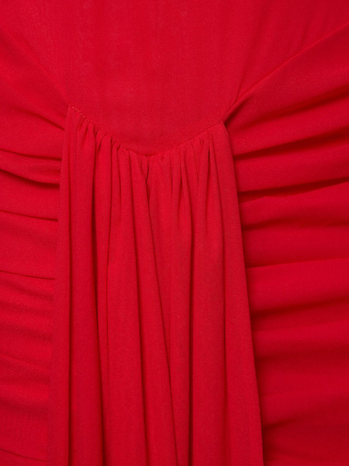 Giuseppe Di Morabito Draped Stretch Silk Mini Dress In Red