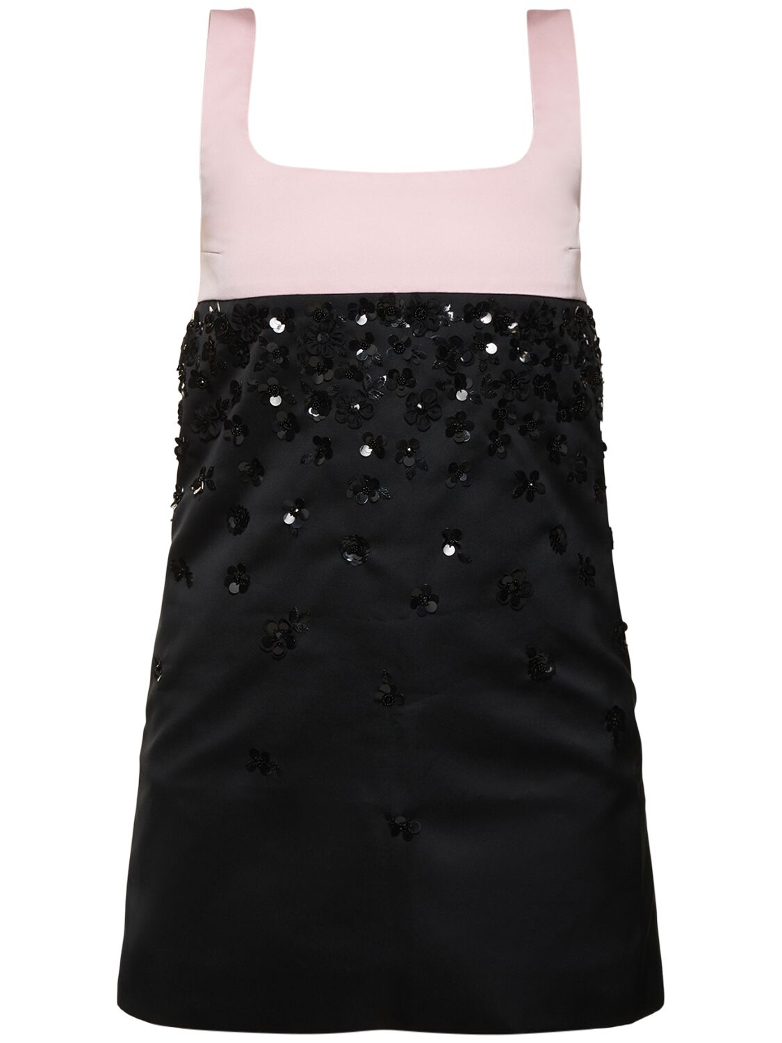 Des Phemmes Embellished Duchesse Mini Dress In Black