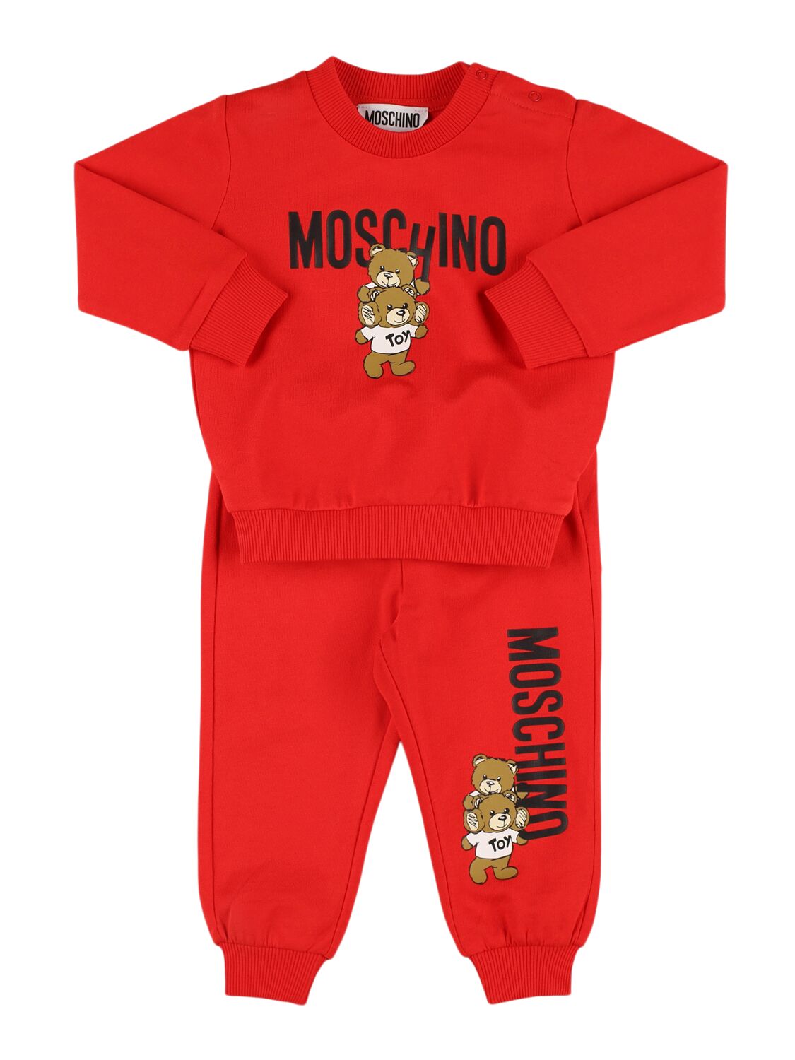 Moschino Cotton Sweatshirt & Sweatpants In Red