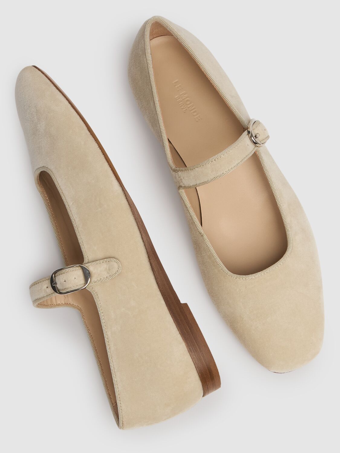 LE MONDE BERYL 5MM CLASSIC VELVET MARY JANE FLATS 