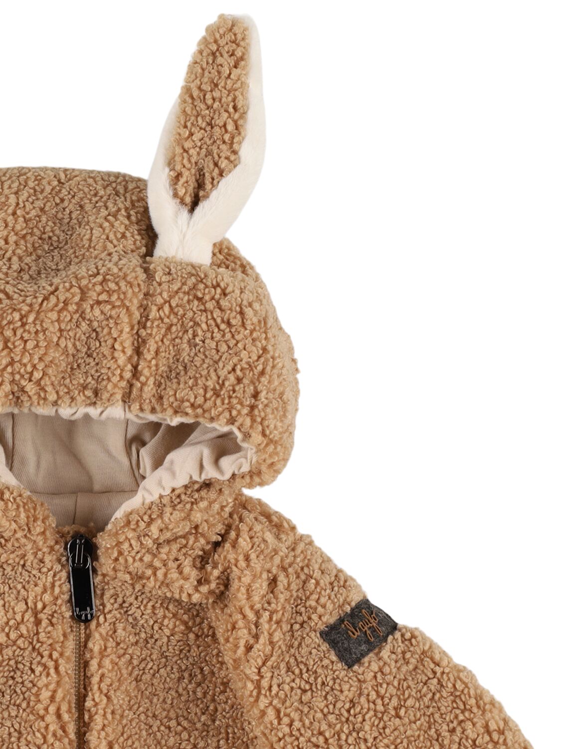 Shop Il Gufo Teddy Bunny Romper In Beige