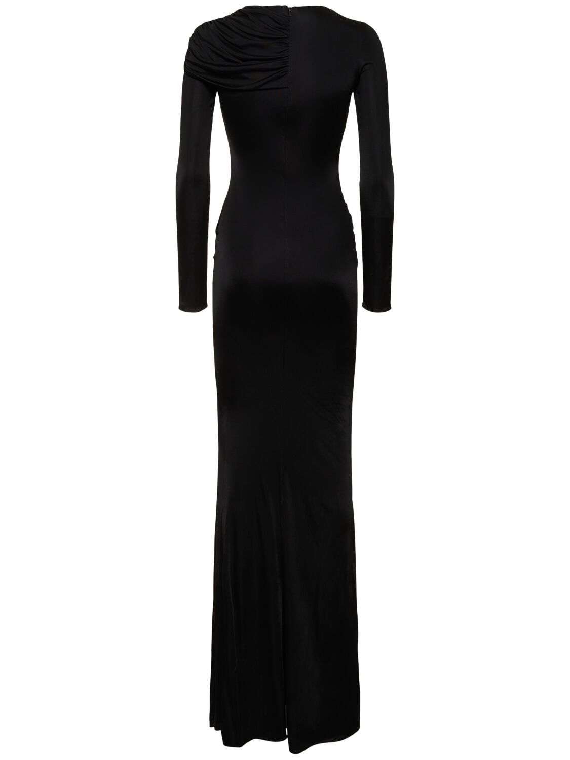 Shop Giuseppe Di Morabito Viscose Jersey Gown In Black