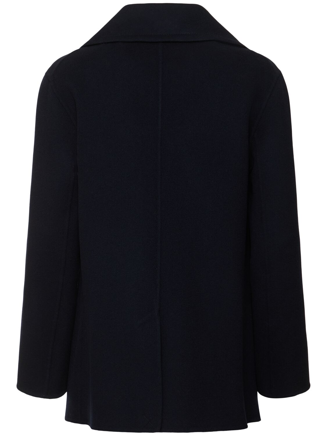 Shop 's Max Mara Efebo Double Breast Wool Short Coat In Navy