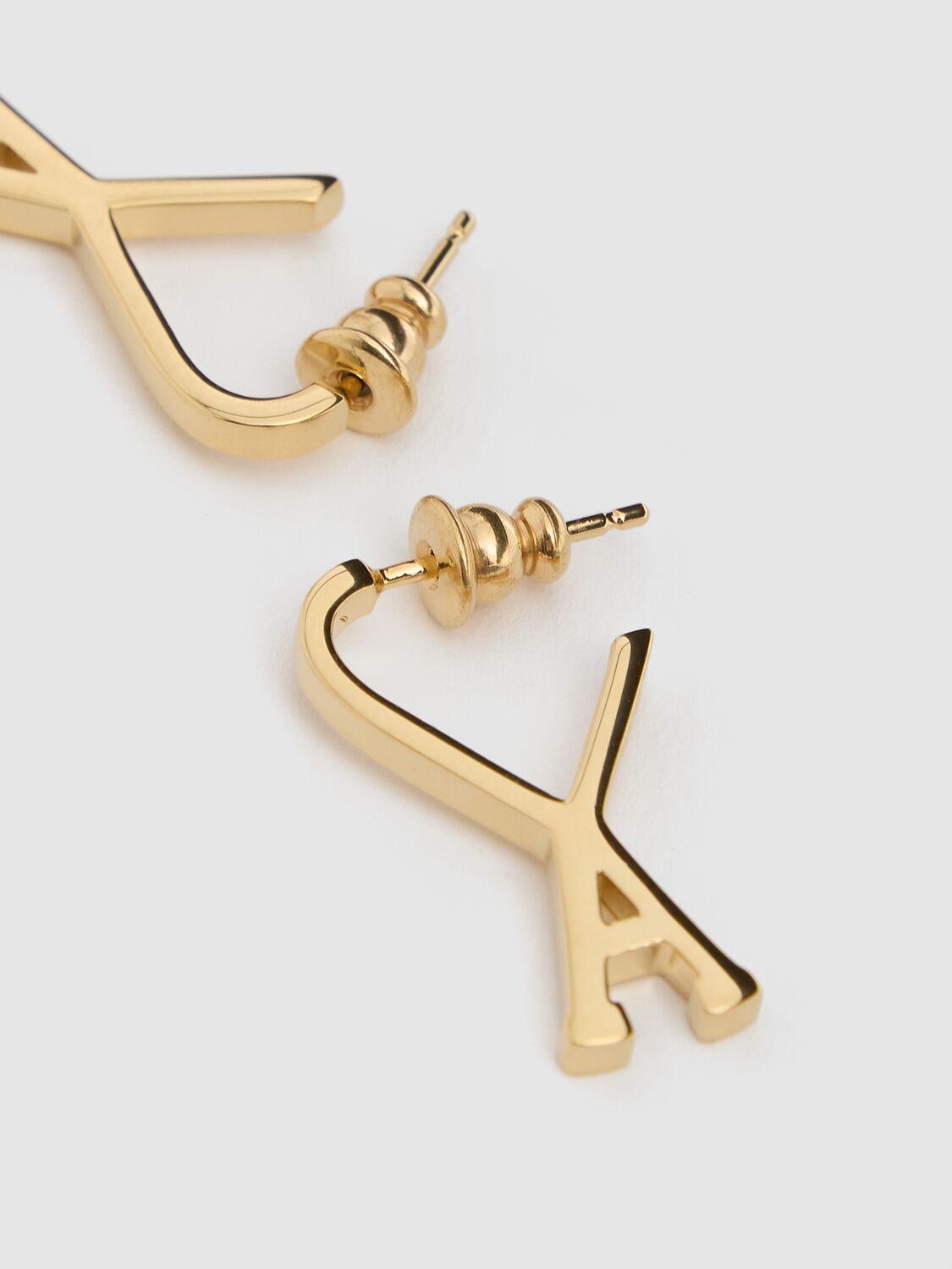 Shop Ami Alexandre Mattiussi Adc Drop Earrings In Gold