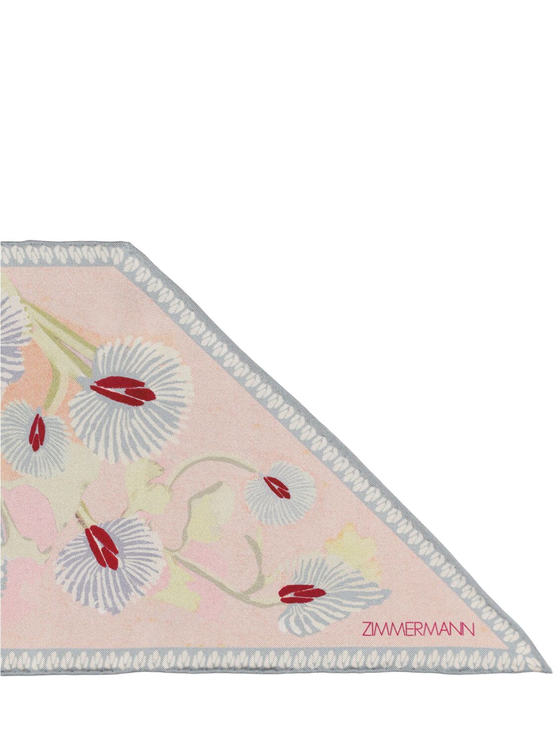 Shop Zimmermann Printed Silk Scarf In Pastel Pod