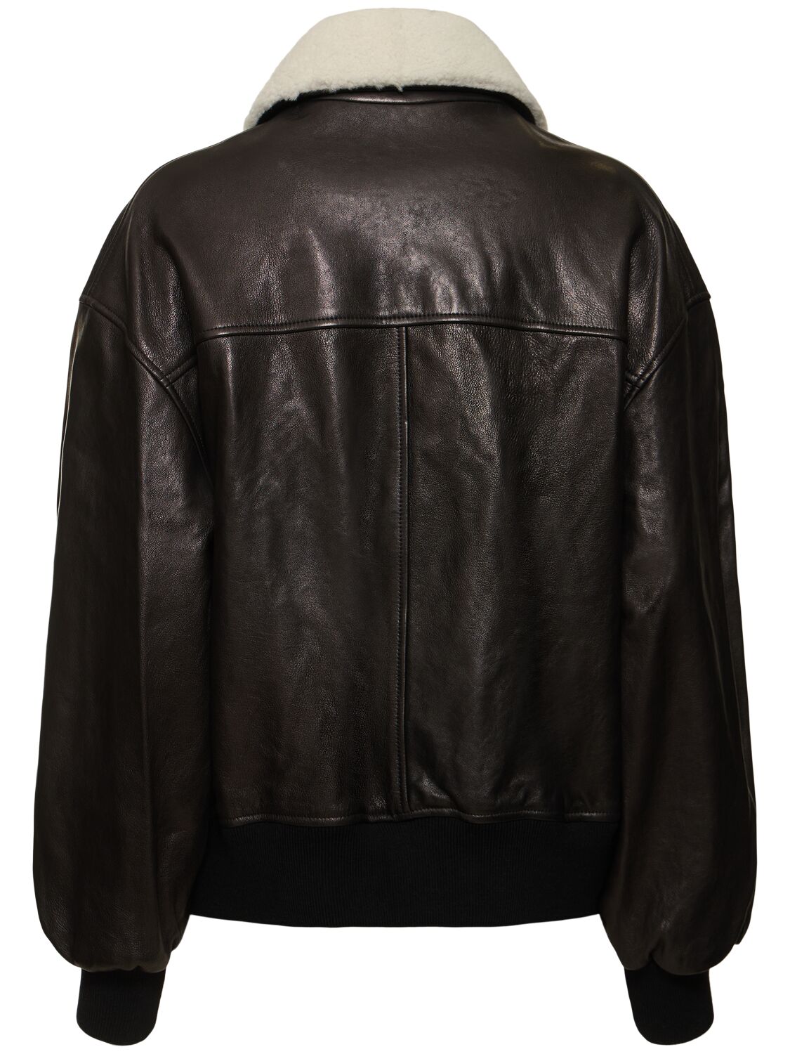 Shop Khaite Sheller Leather Jacket In Black