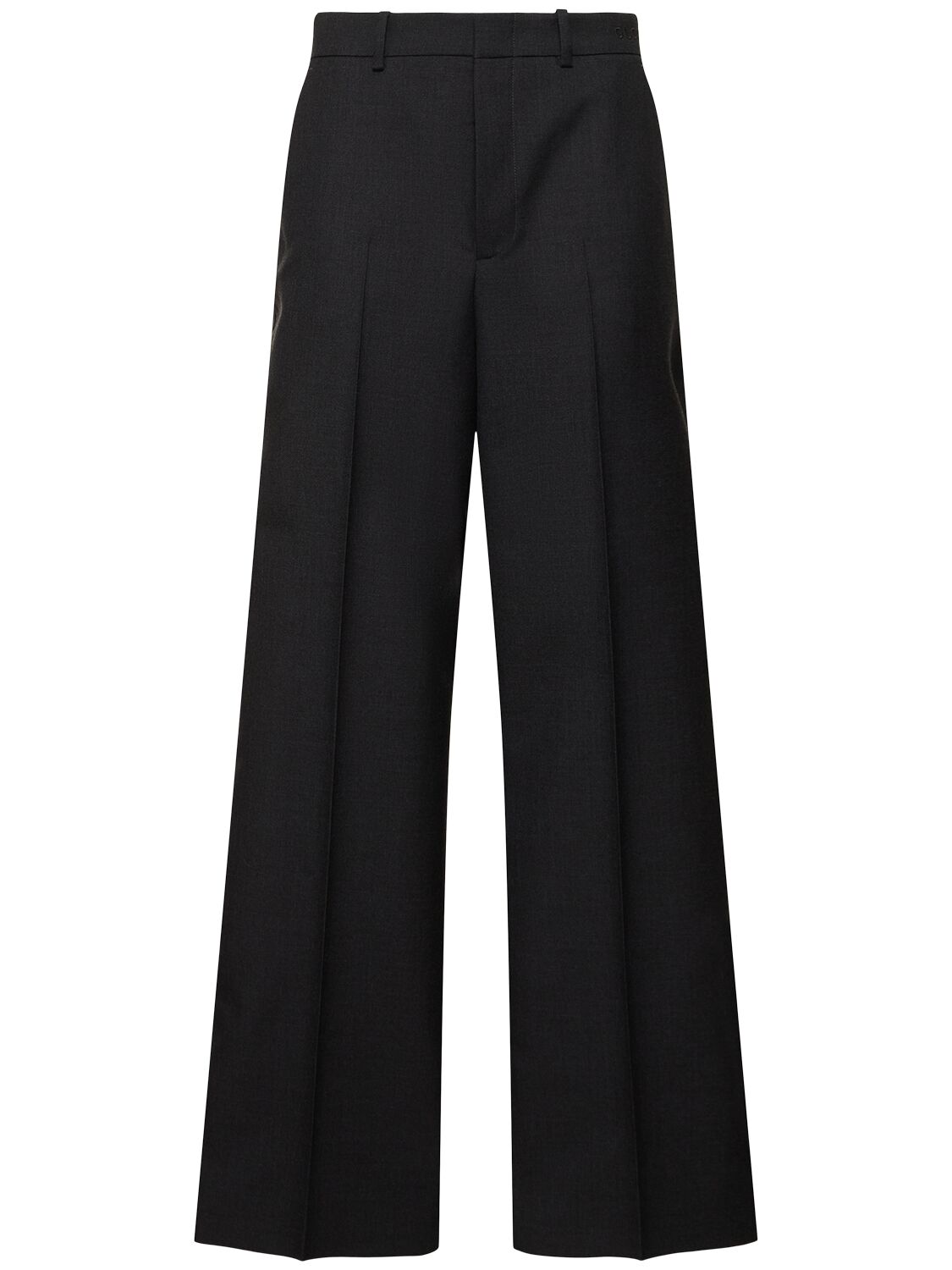 Gucci Wool Gabardine Pants In Dark Grey