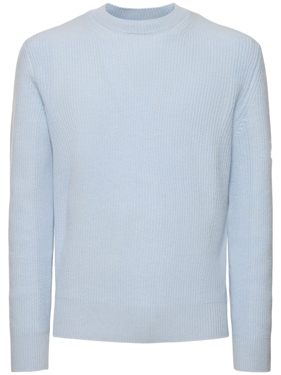 Zegna Oasi Cashmere Crewneck Sweater In Ghiaccio