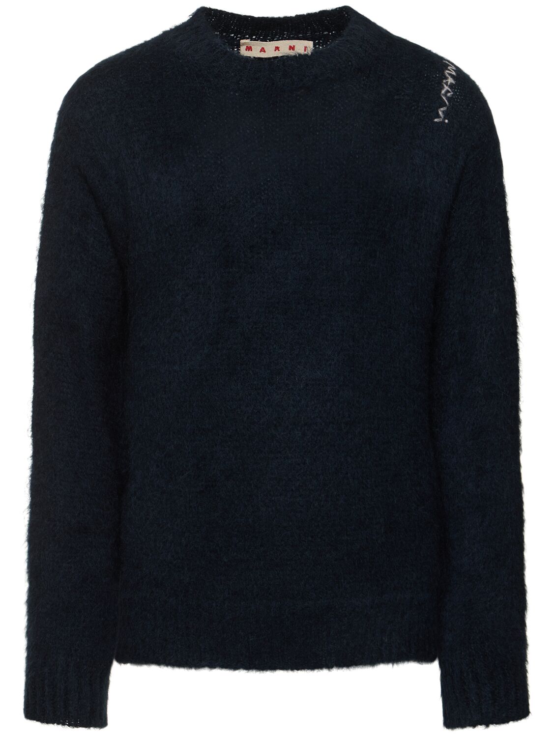 Marni Round Neck Sweater In Midnight Blue