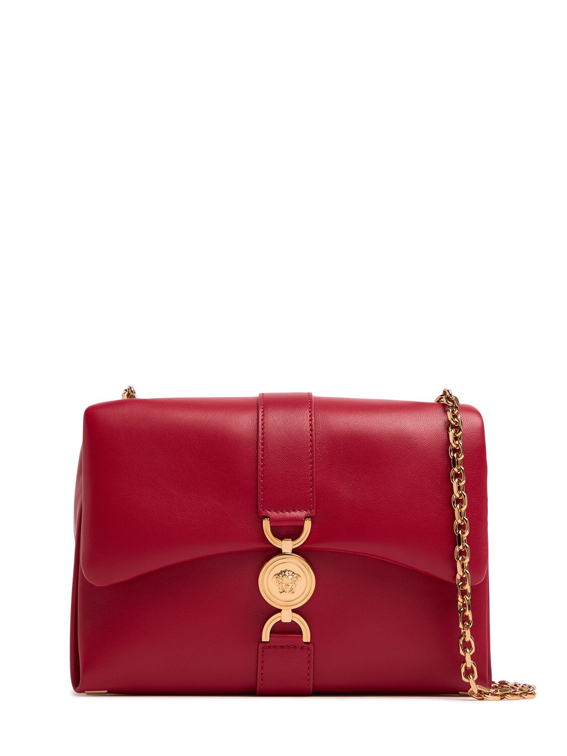 Versace Medusa '95 Leather Shoulder Bag In Lipstick Red