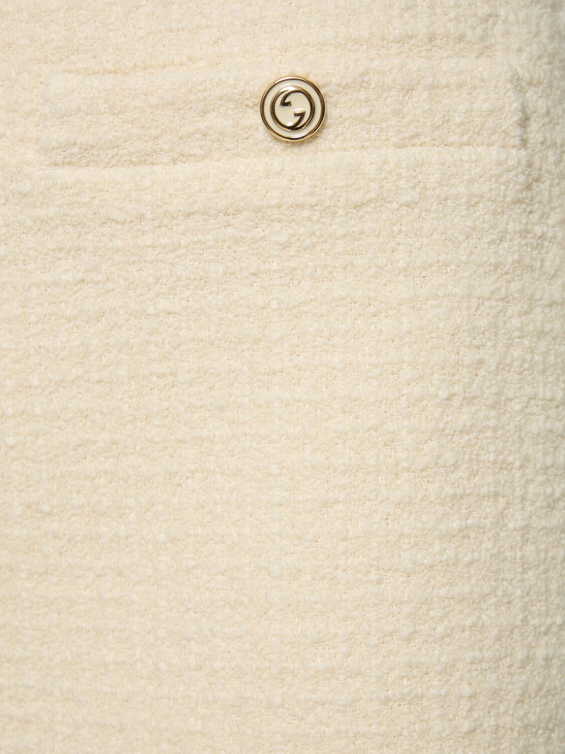 Shop Gucci Wool Blend Skirt In Ivory