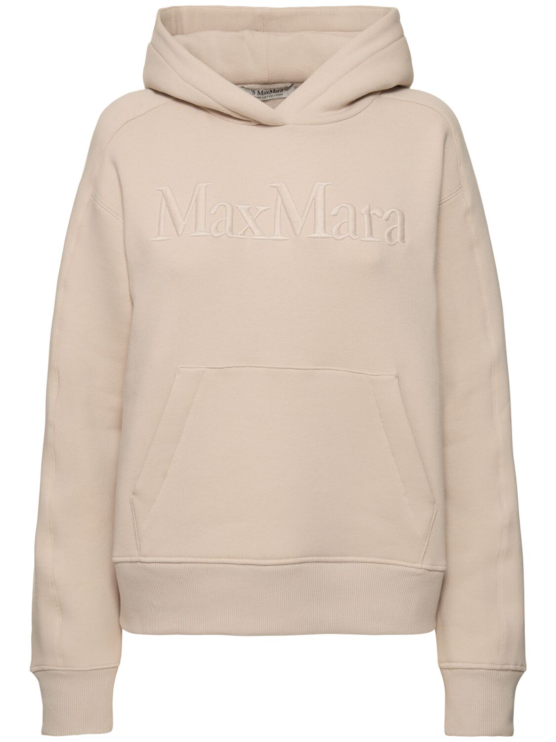 's Max Mara Malva Logo Embroidery Jersey Hoodie In Neutral