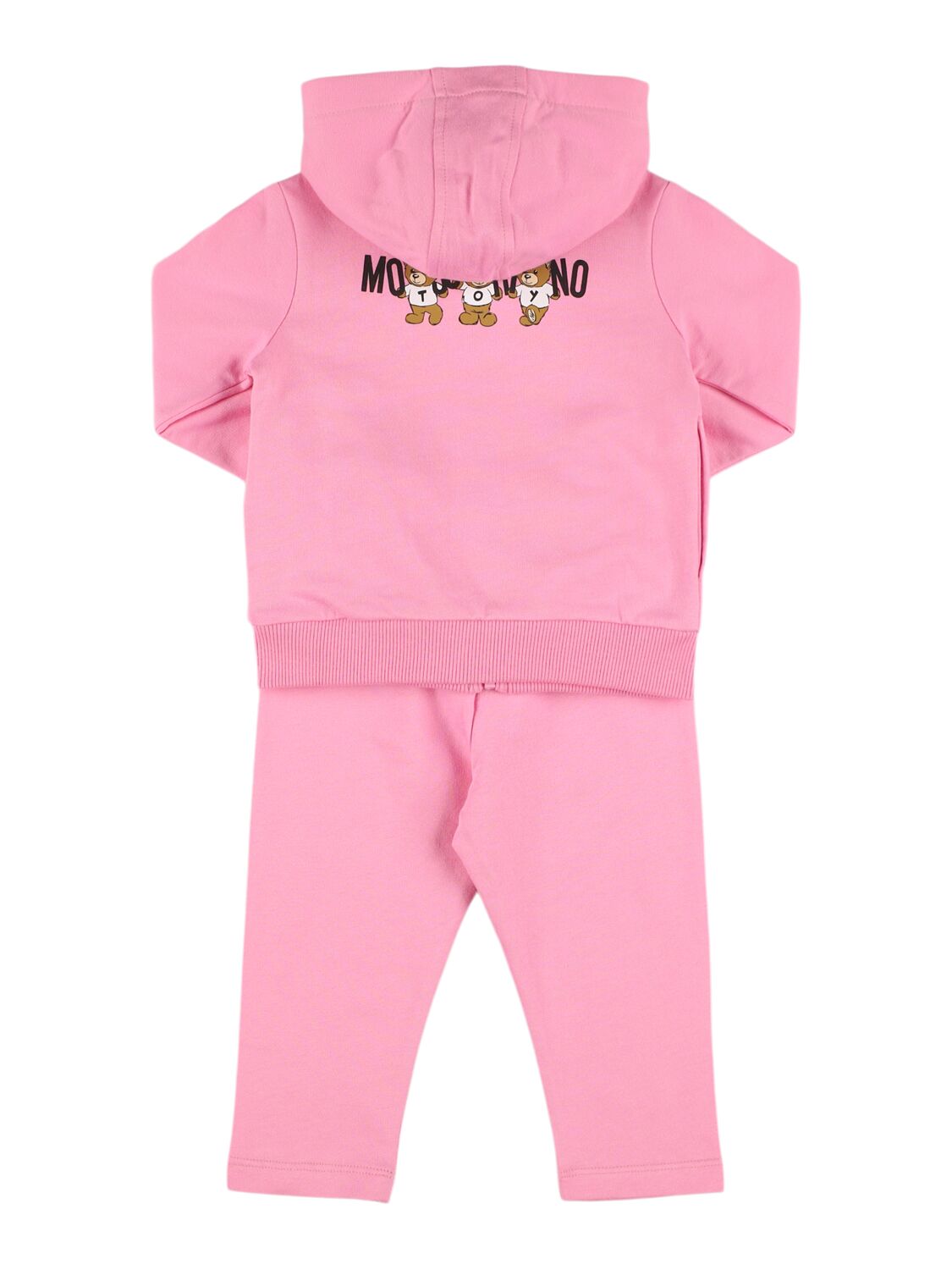 Shop Moschino Hooded Sweatshirt & Sweatpants In Pink