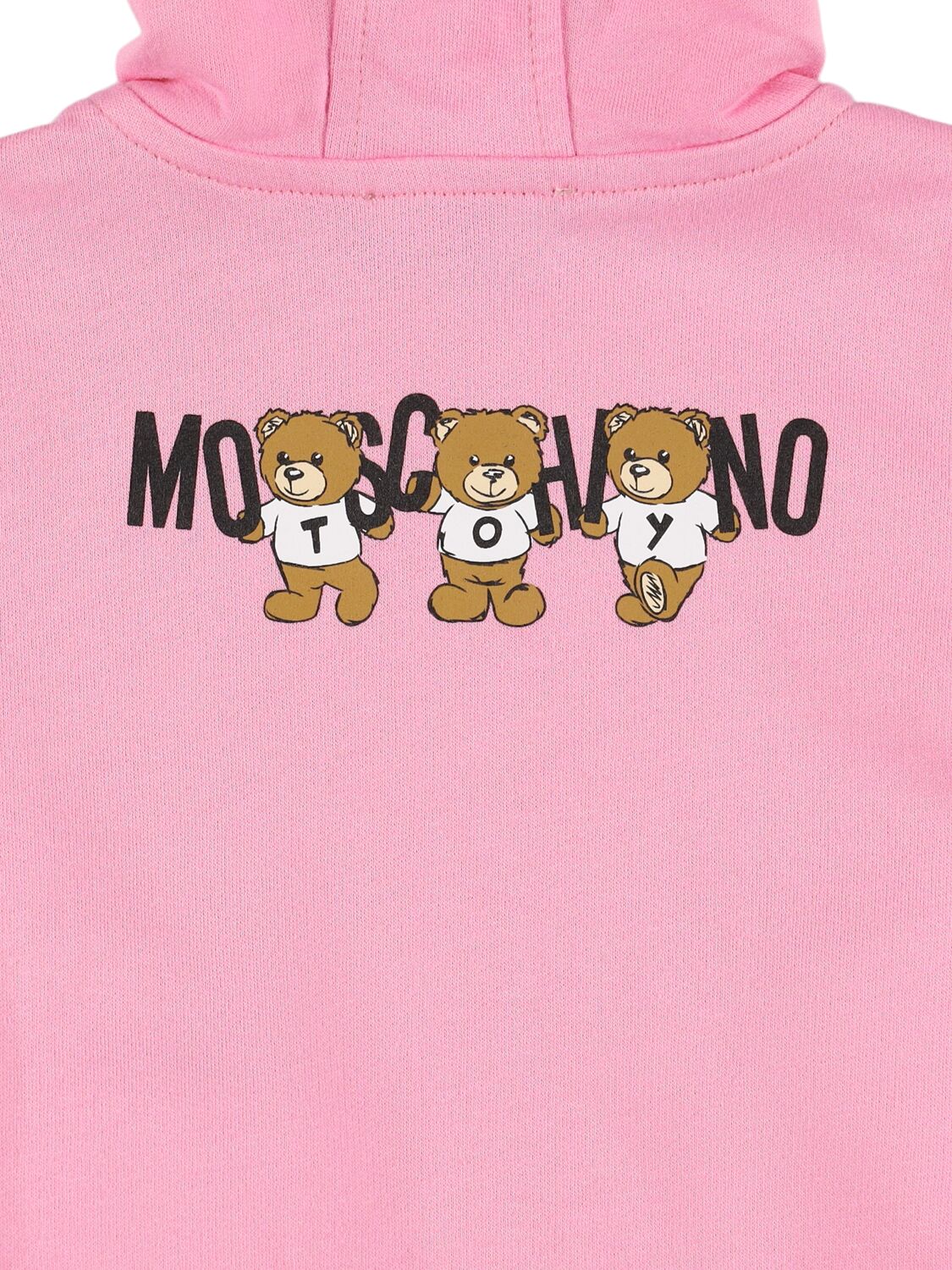 Shop Moschino Hooded Sweatshirt & Sweatpants In Pink