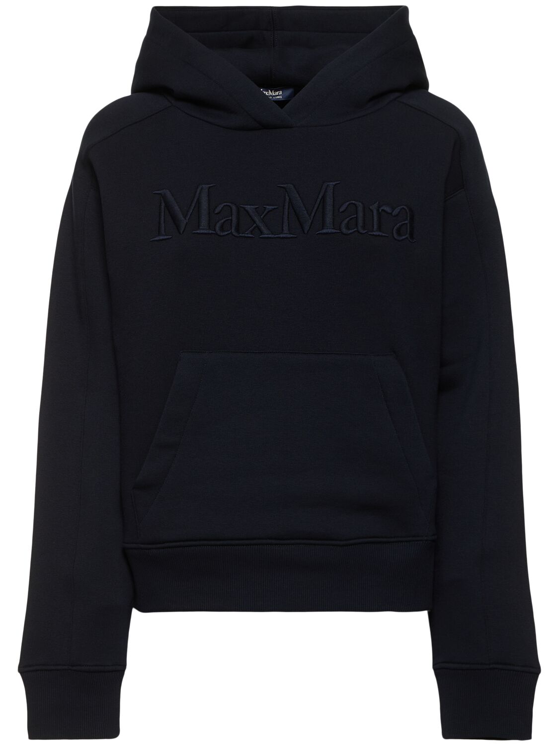 's Max Mara Malva Logo Embroidery Jersey Hoodie In Navy