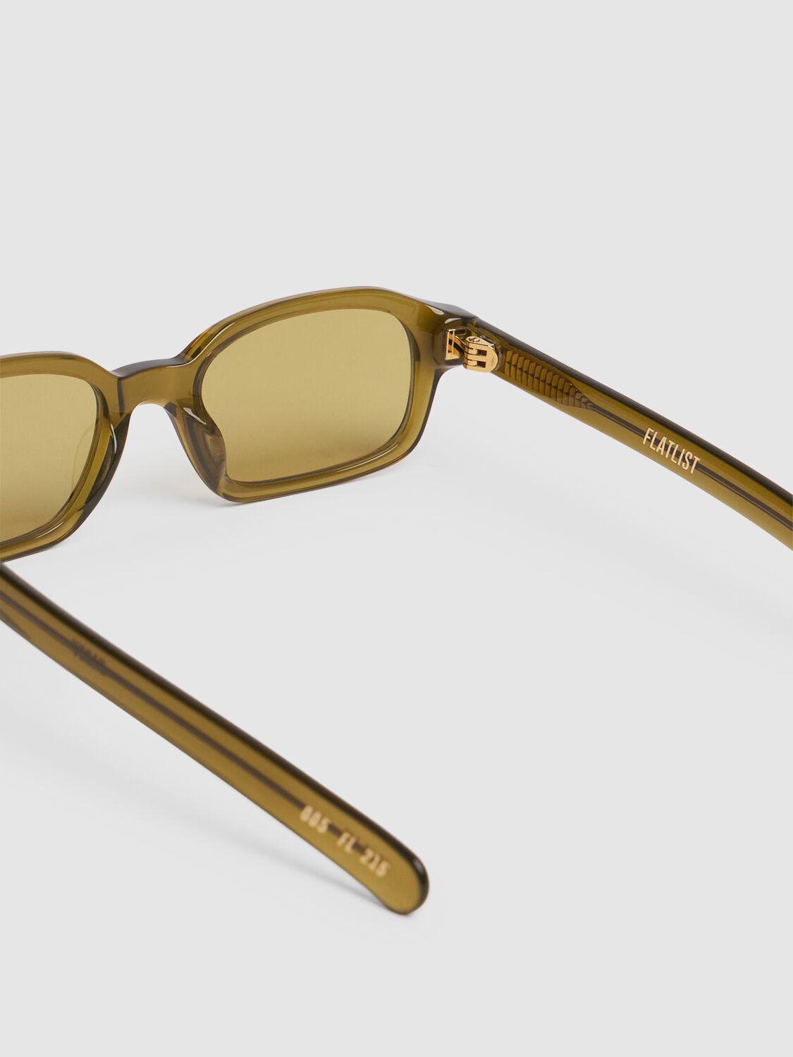 Shop Flatlist Eyewear Hanky Sunglasses In Olive/smoked