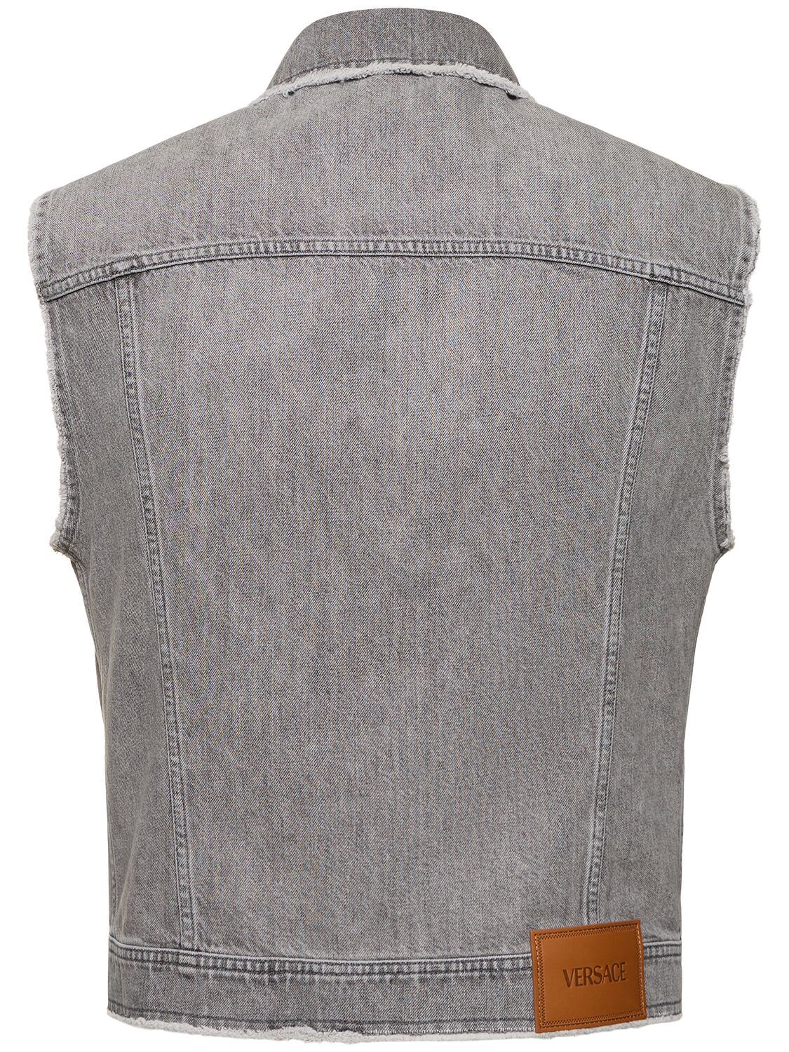 VERSACE STONEWASHED DENIM VEST 