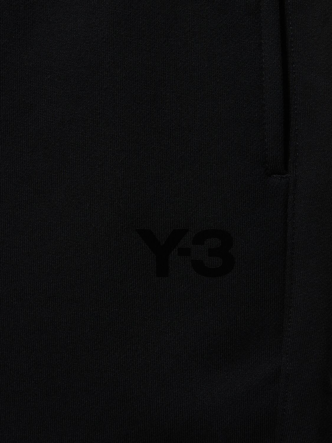 Shop Y-3 Cotton Blend Shorts In Black