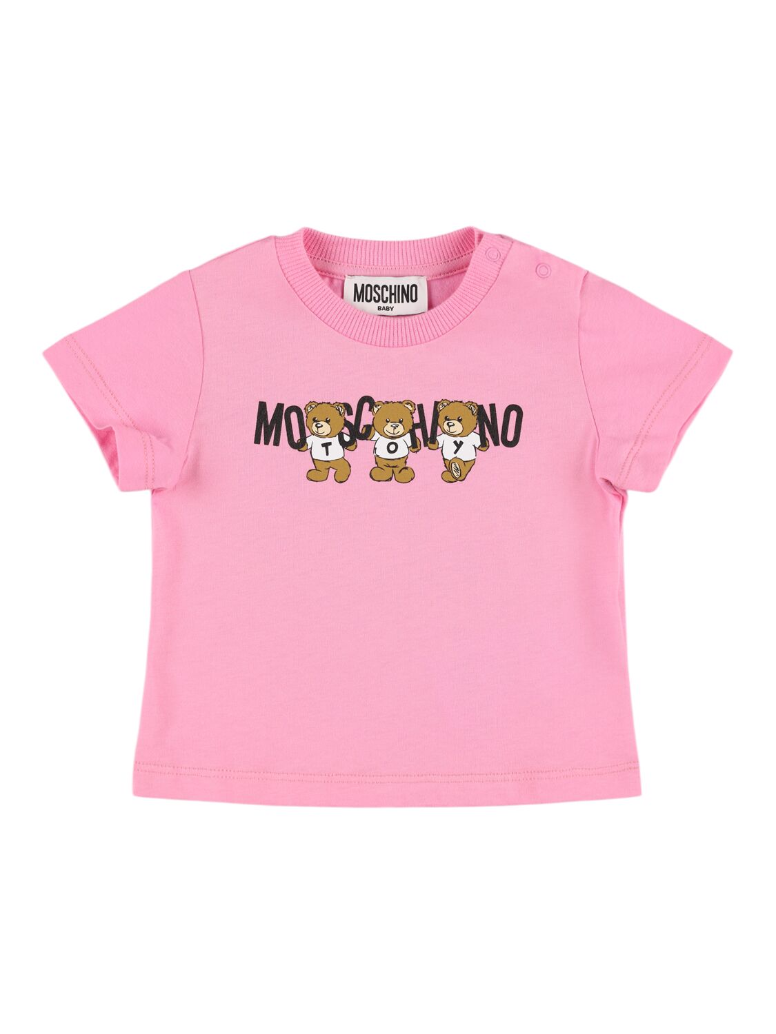 Moschino Printed Cotton Jersey T-shirt In Multi