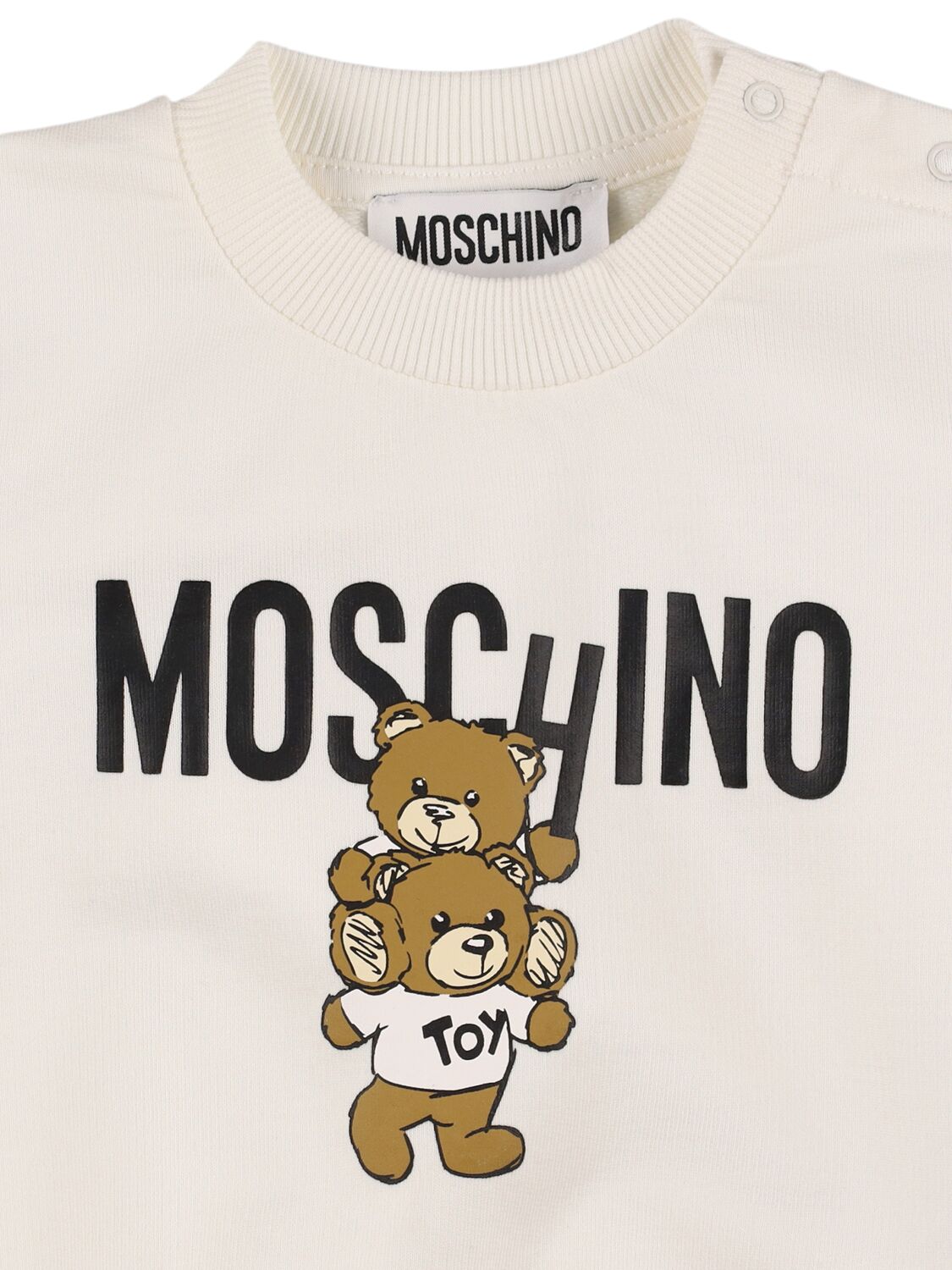 Shop Moschino Cotton Sweatshirt & Sweatpants In White