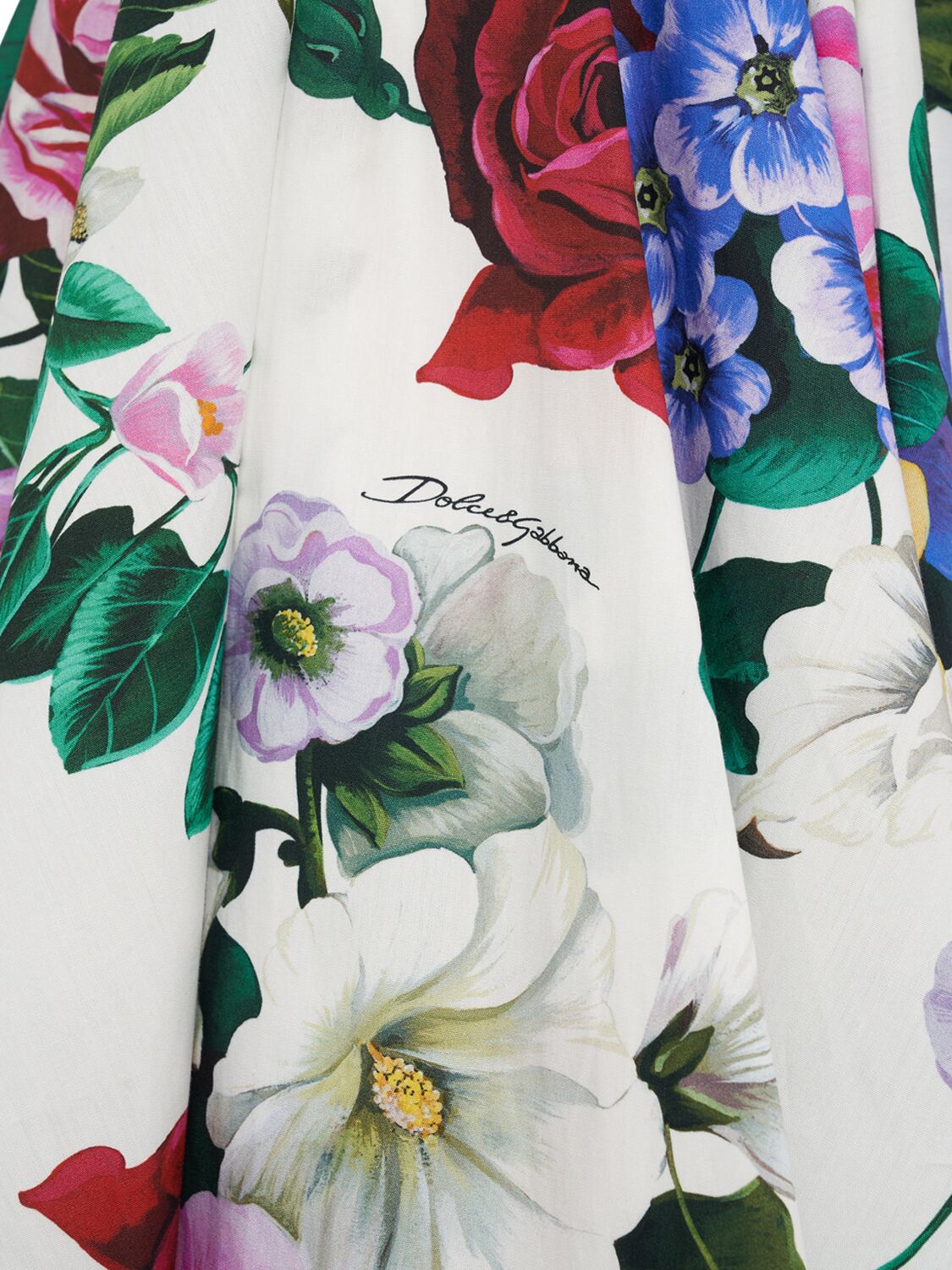 DOLCE & GABBANA PRINTED POPLIN MINI DRESS 
