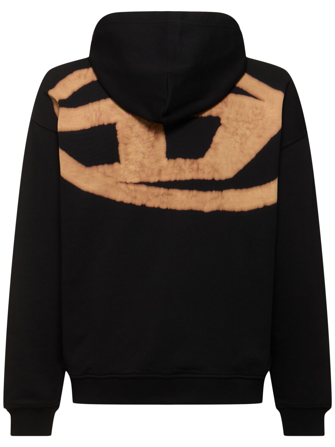 Shop Diesel S-boxt Bleached Hoodie In Black